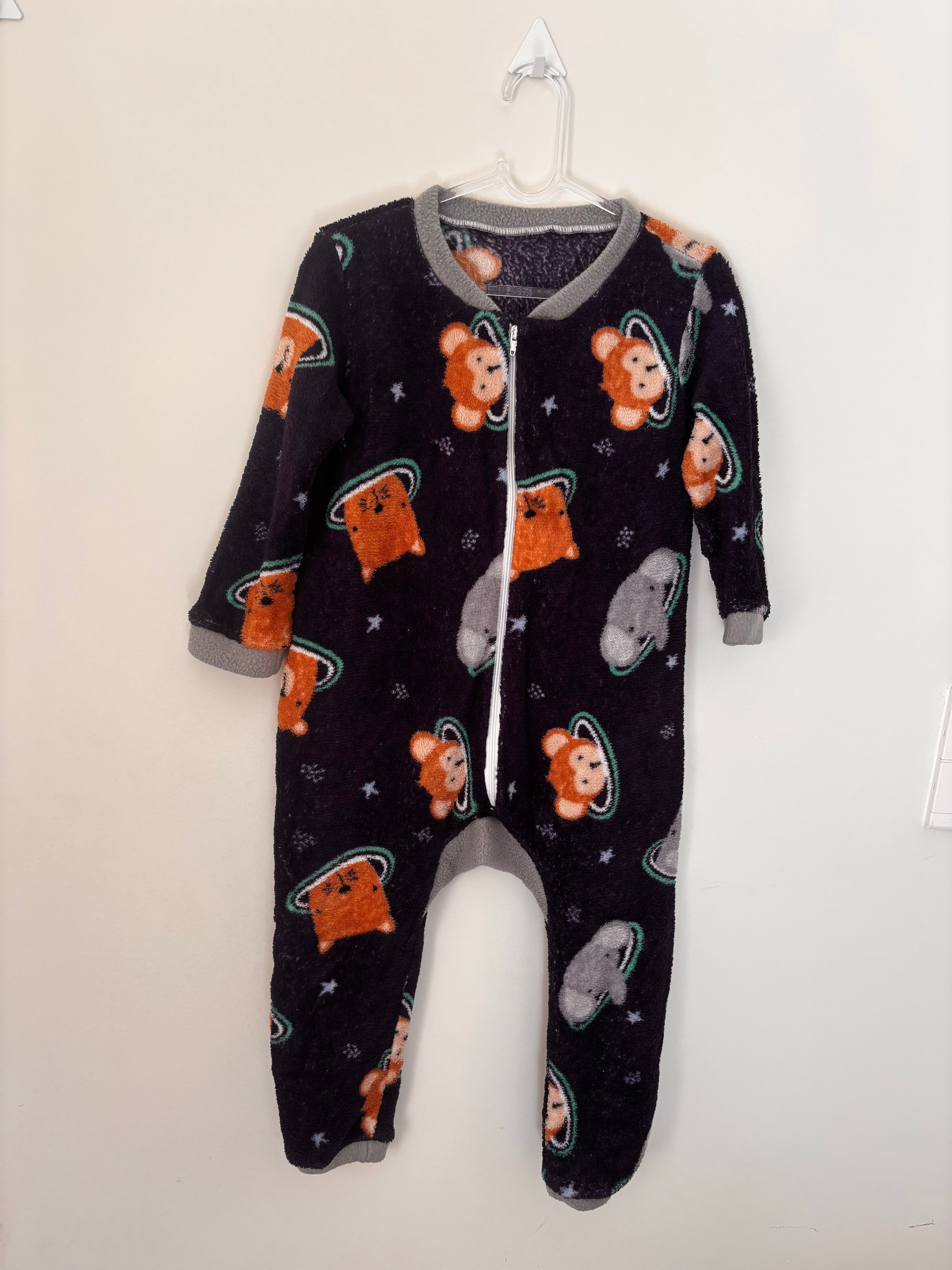 Macacão pijama plush ursinhos no espaço marinho
