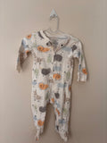 Macacão pijama Carter's bichos da fazenda creme - frente