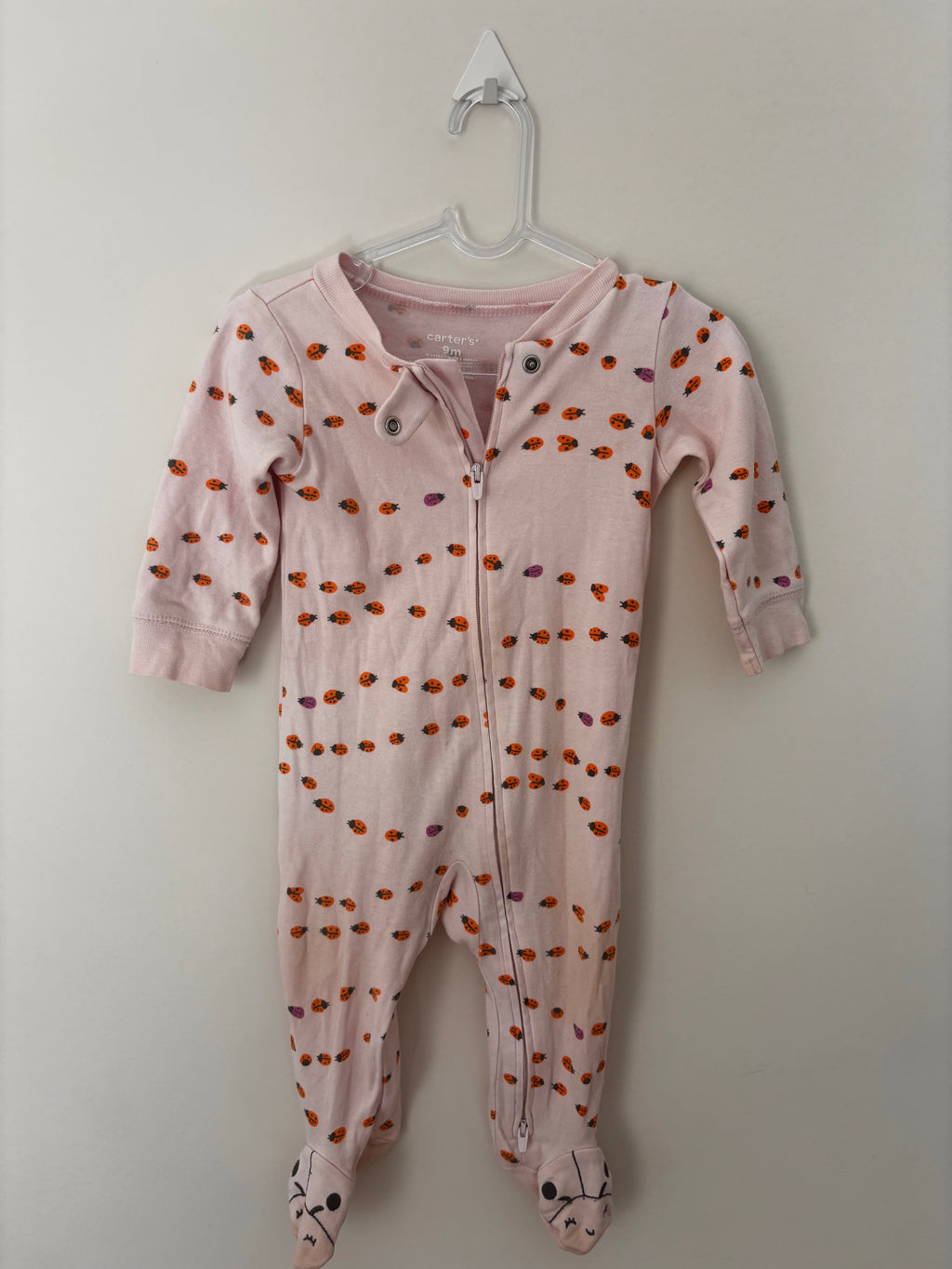 Macacão pijama Carter's rosa estampado - frente