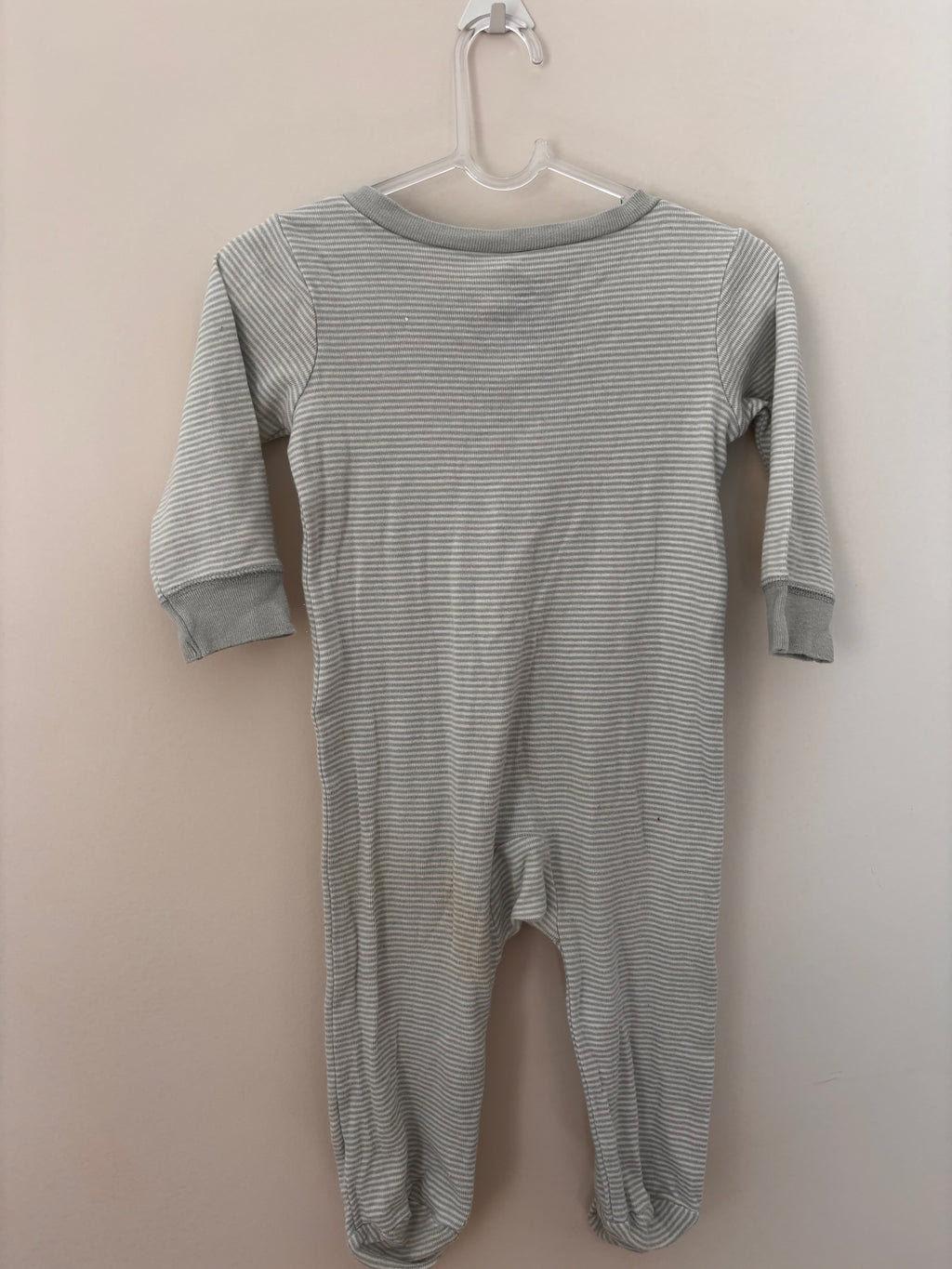 Macacão Pijama Listrado – Azul Claro (Bebê)