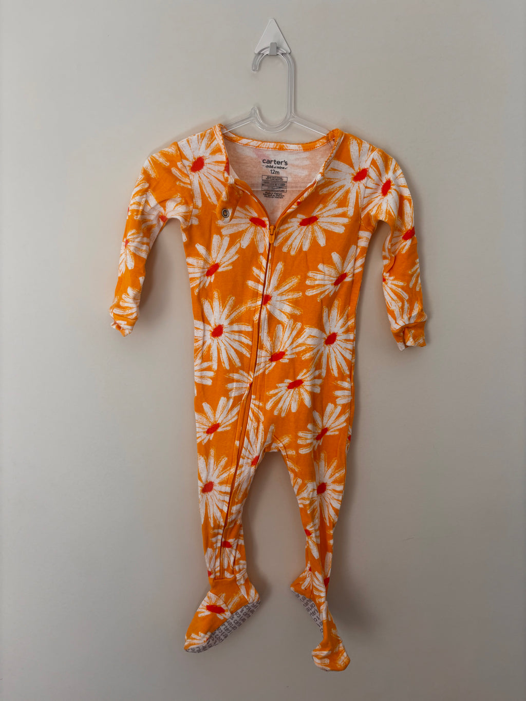 Macacão Pijama Floral – Laranja (Bebê)