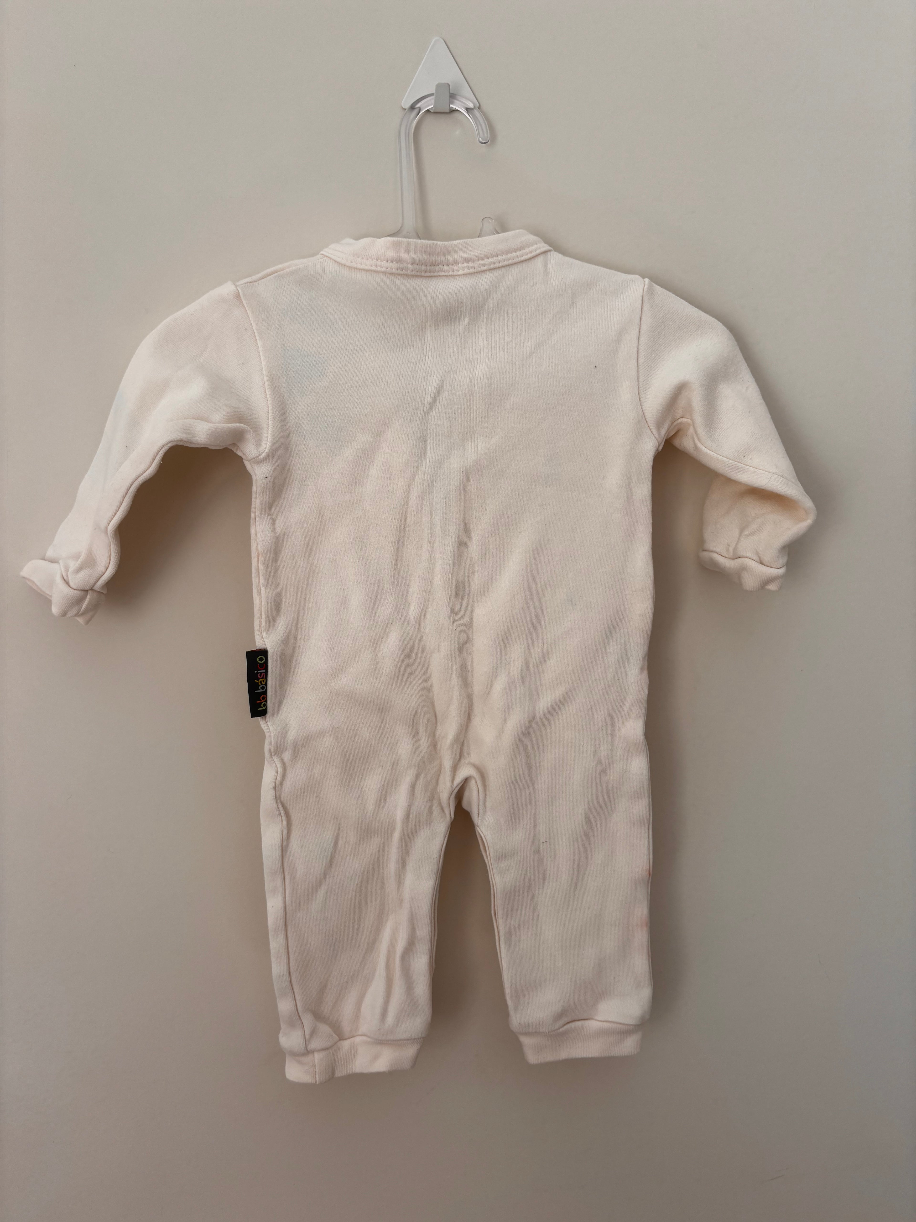 Macacão Pijama Liso – Off-White (Bebê)