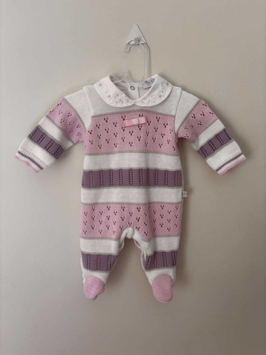 Conjunto Listrado – Rosa (Bebê)
