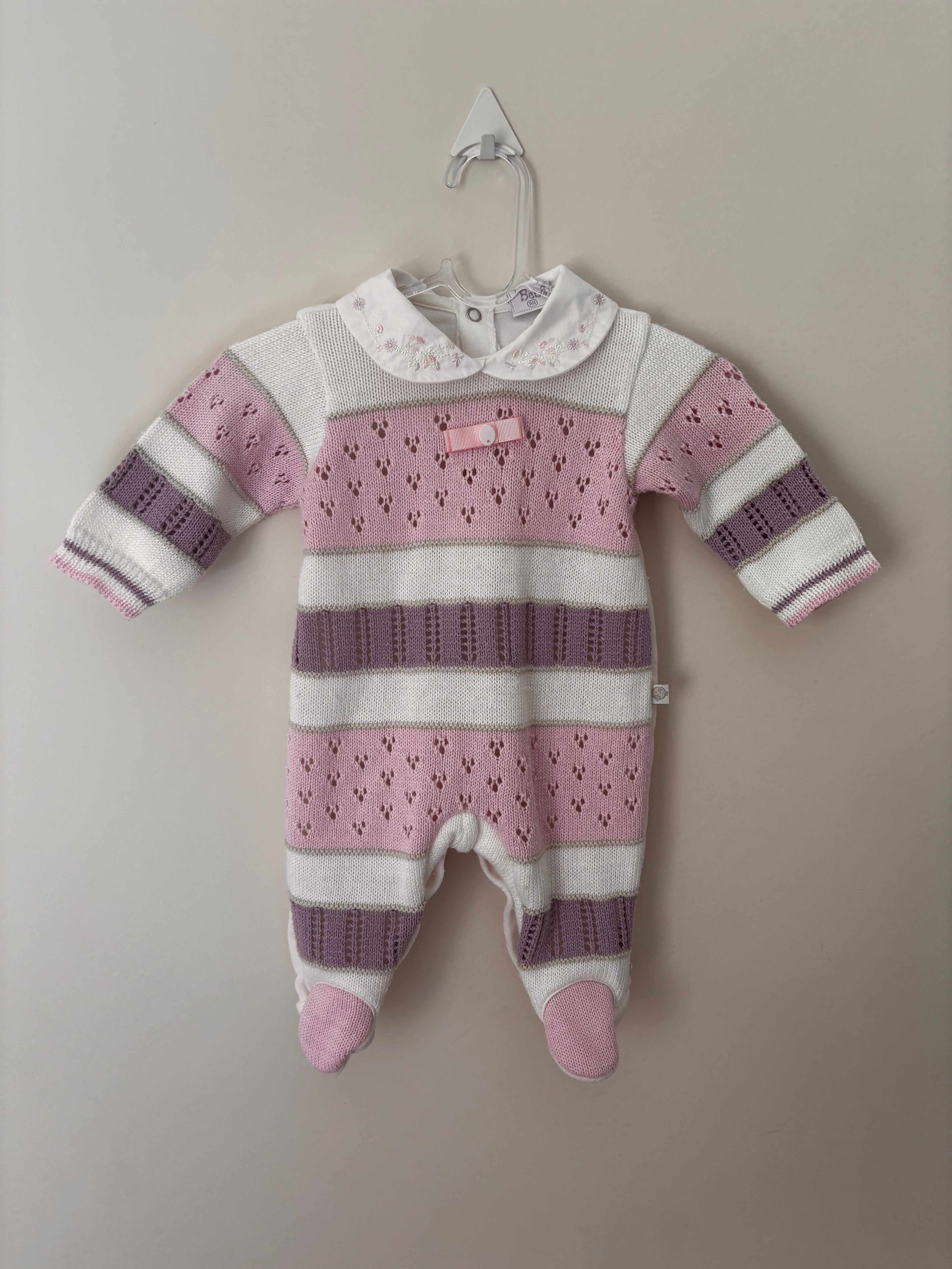 Conjunto Listrado – Rosa (Bebê)