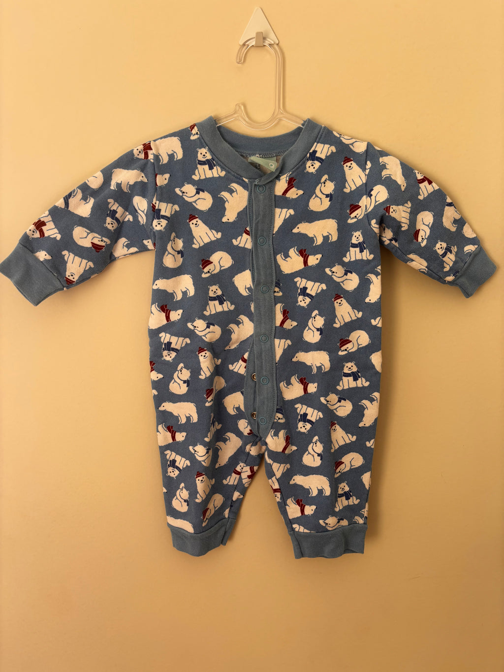 Macacão Pijama Urso Polar – Azul (Bebê)