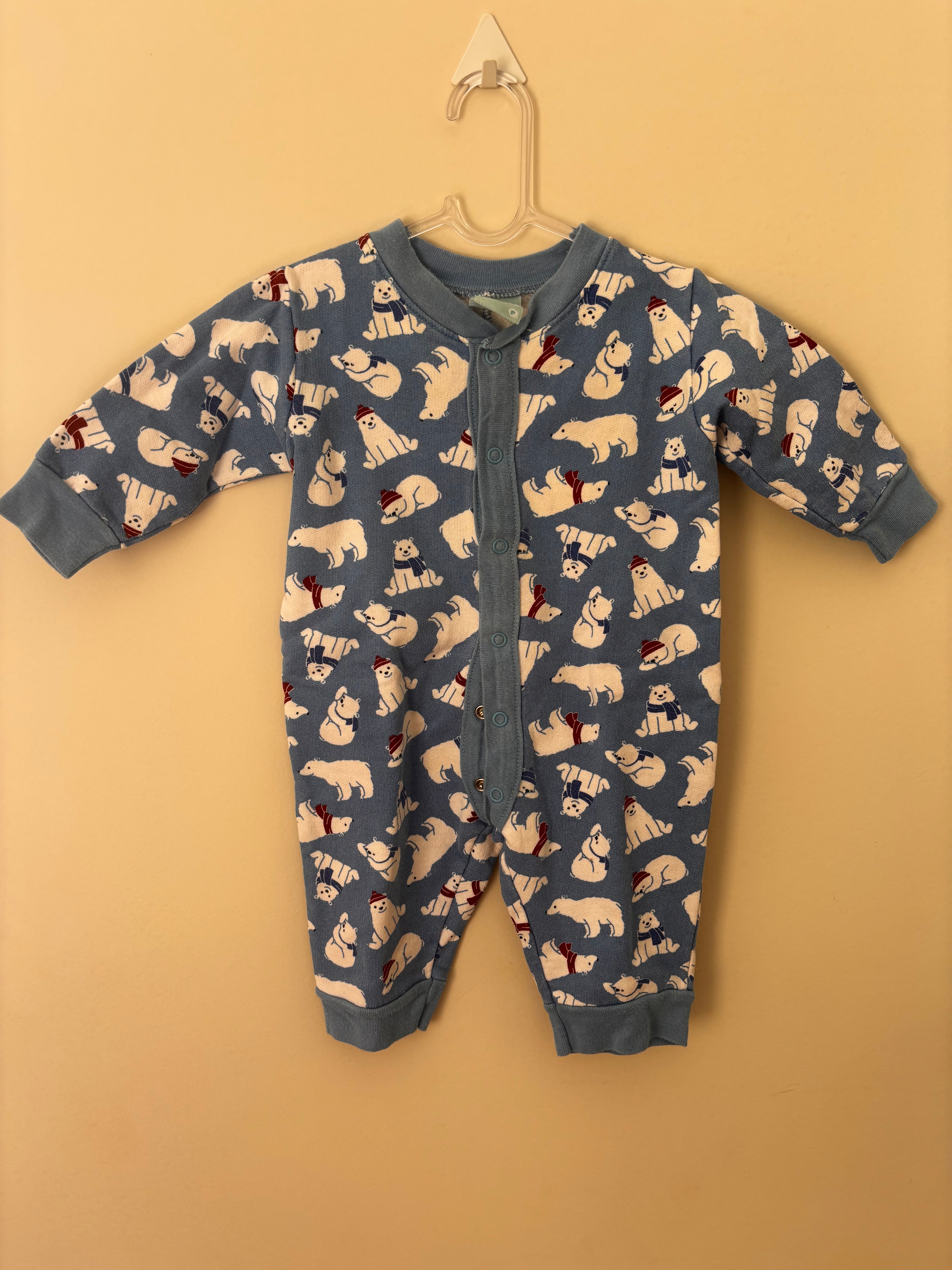 Macacão Pijama Urso Polar – Azul (Bebê)