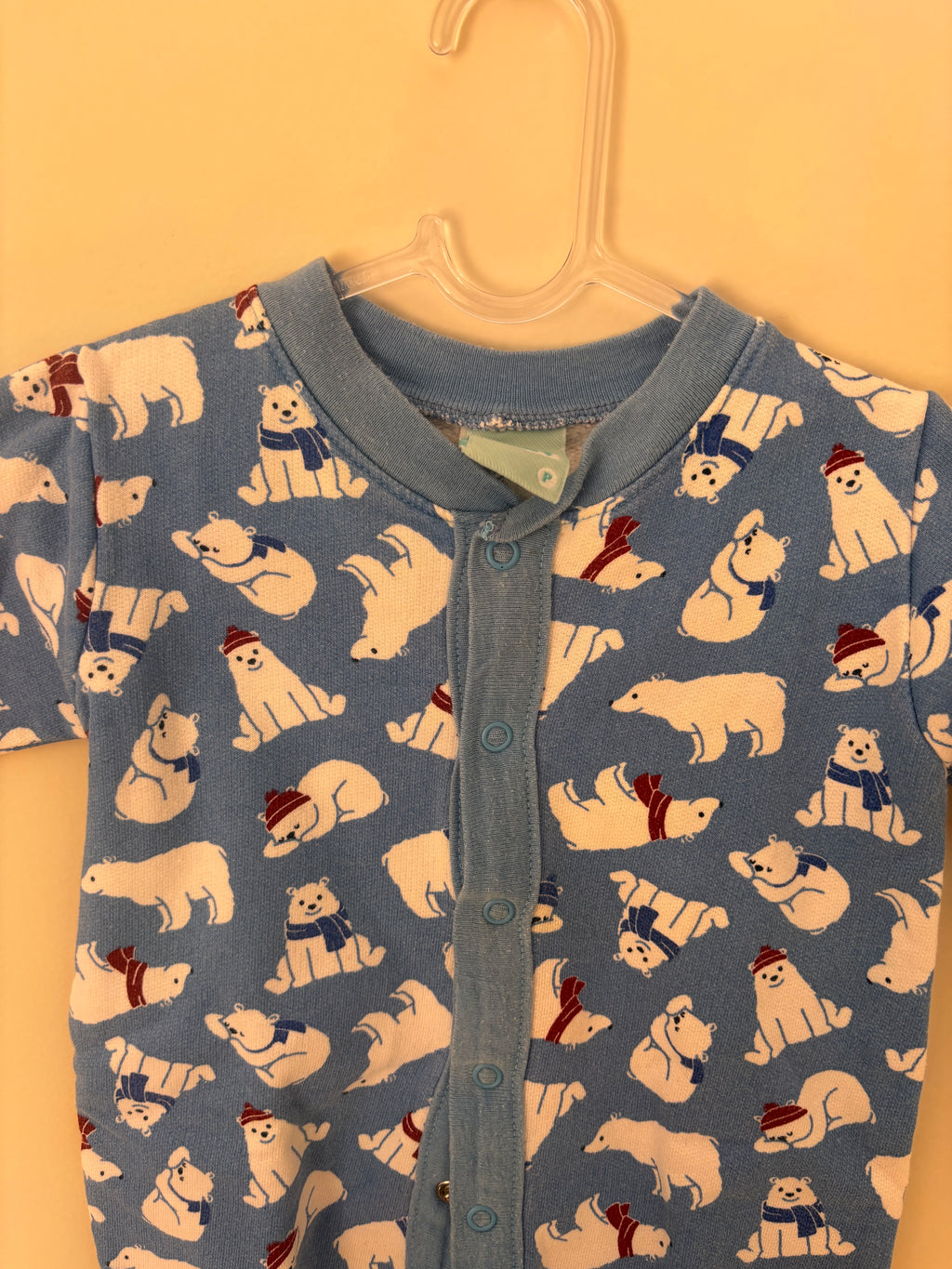 Macacão Pijama Urso Polar – Azul (Bebê)