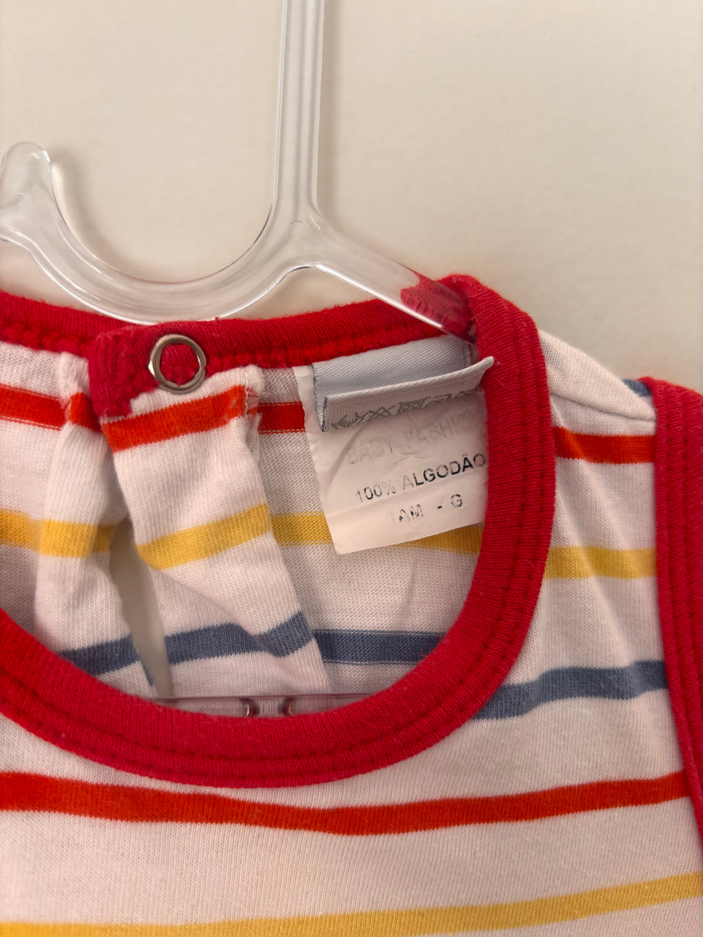 Body Listrado – Vermelho e Azul (Bebê)