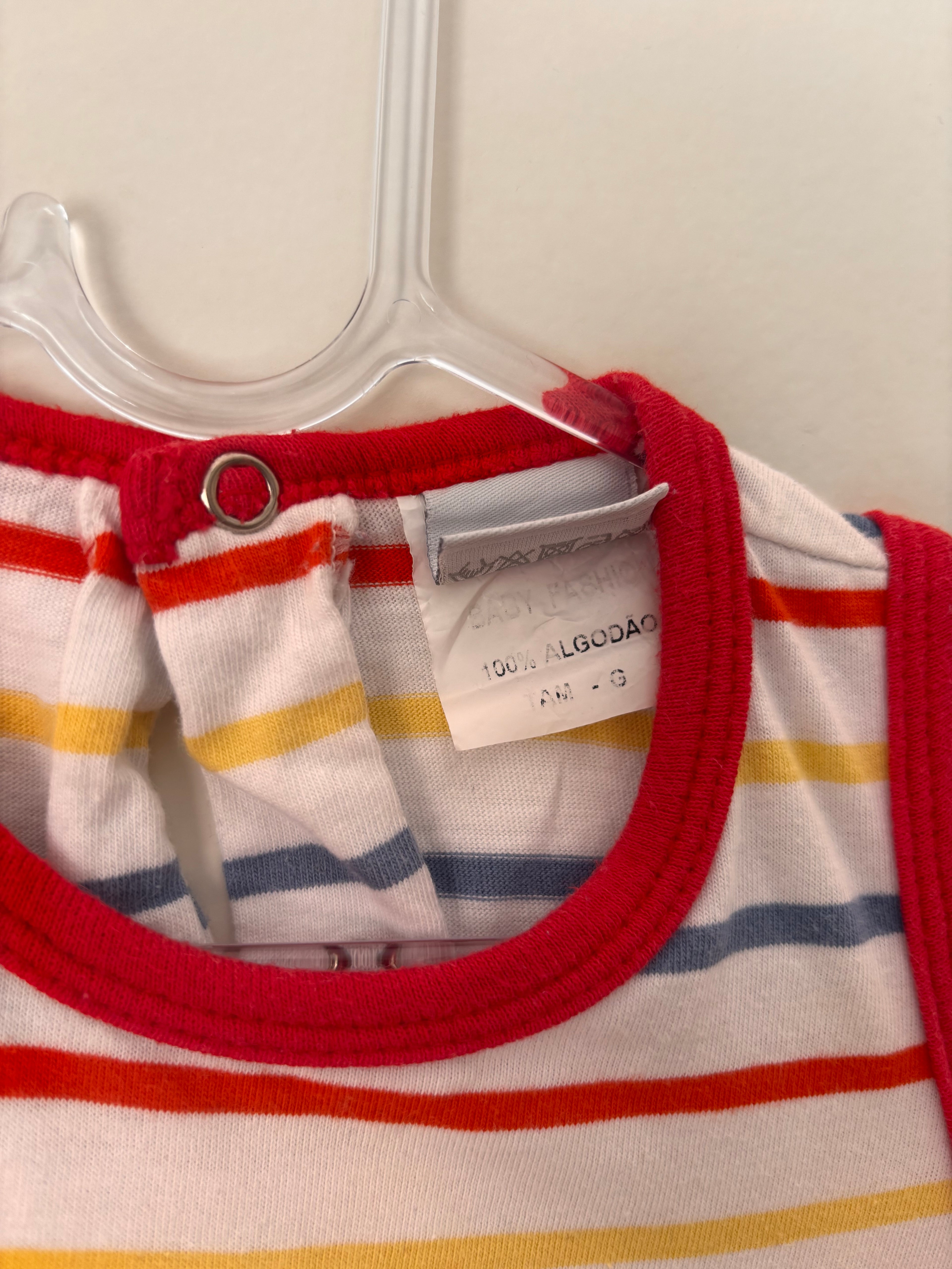 Body Listrado – Vermelho e Azul (Bebê)