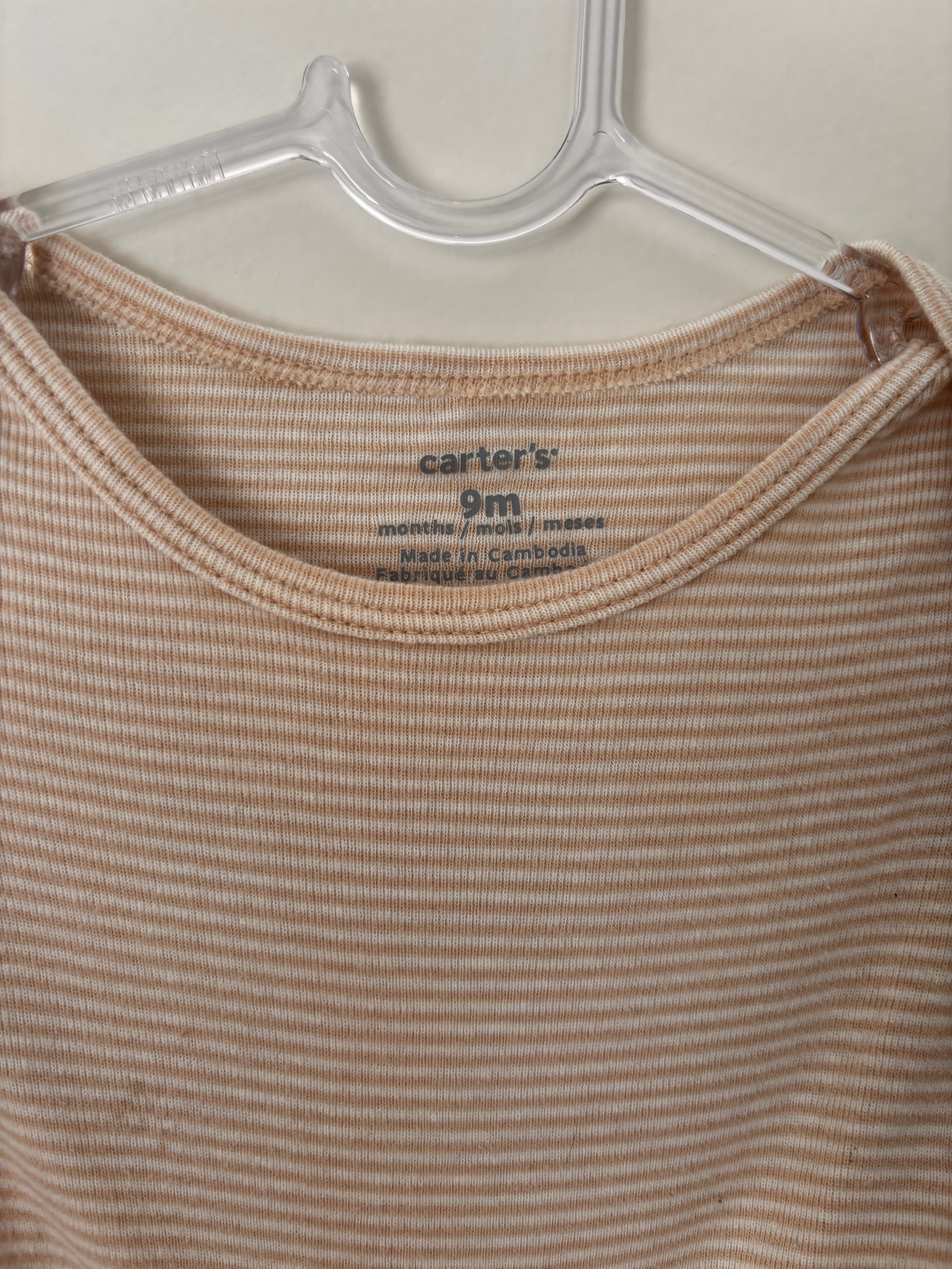Body Listrado – Nude (Bebê) Carter's