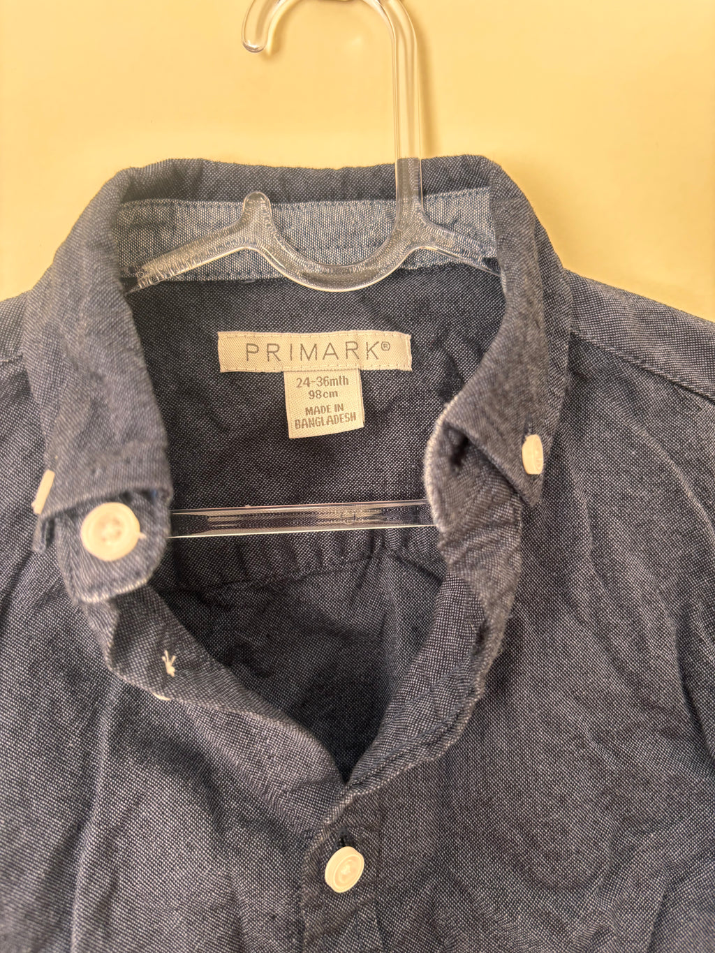 Camisa Chambray Primark – Cinza (Infantil)