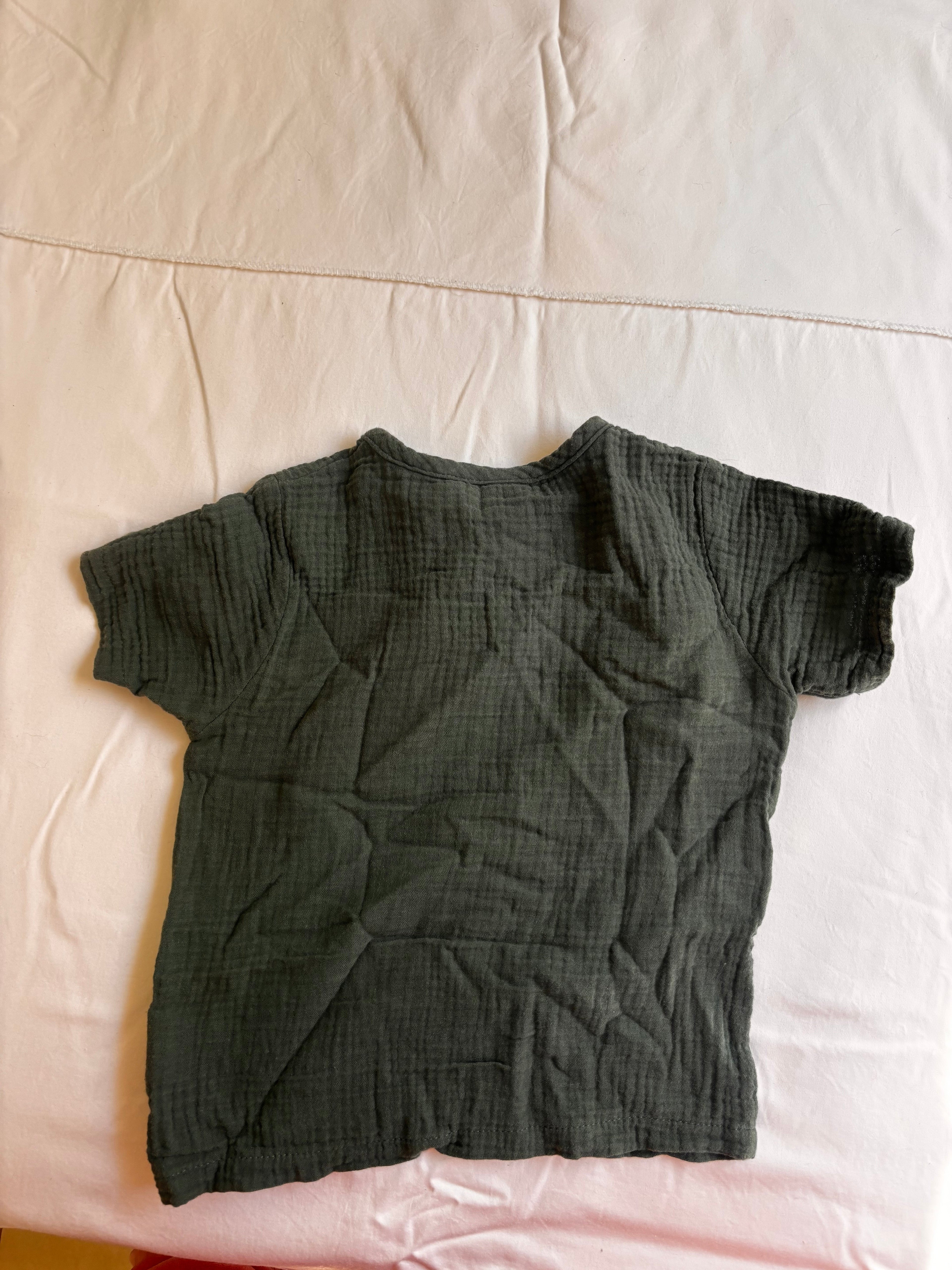 Camisa Muslin SHEIN – Verde (Infantil)