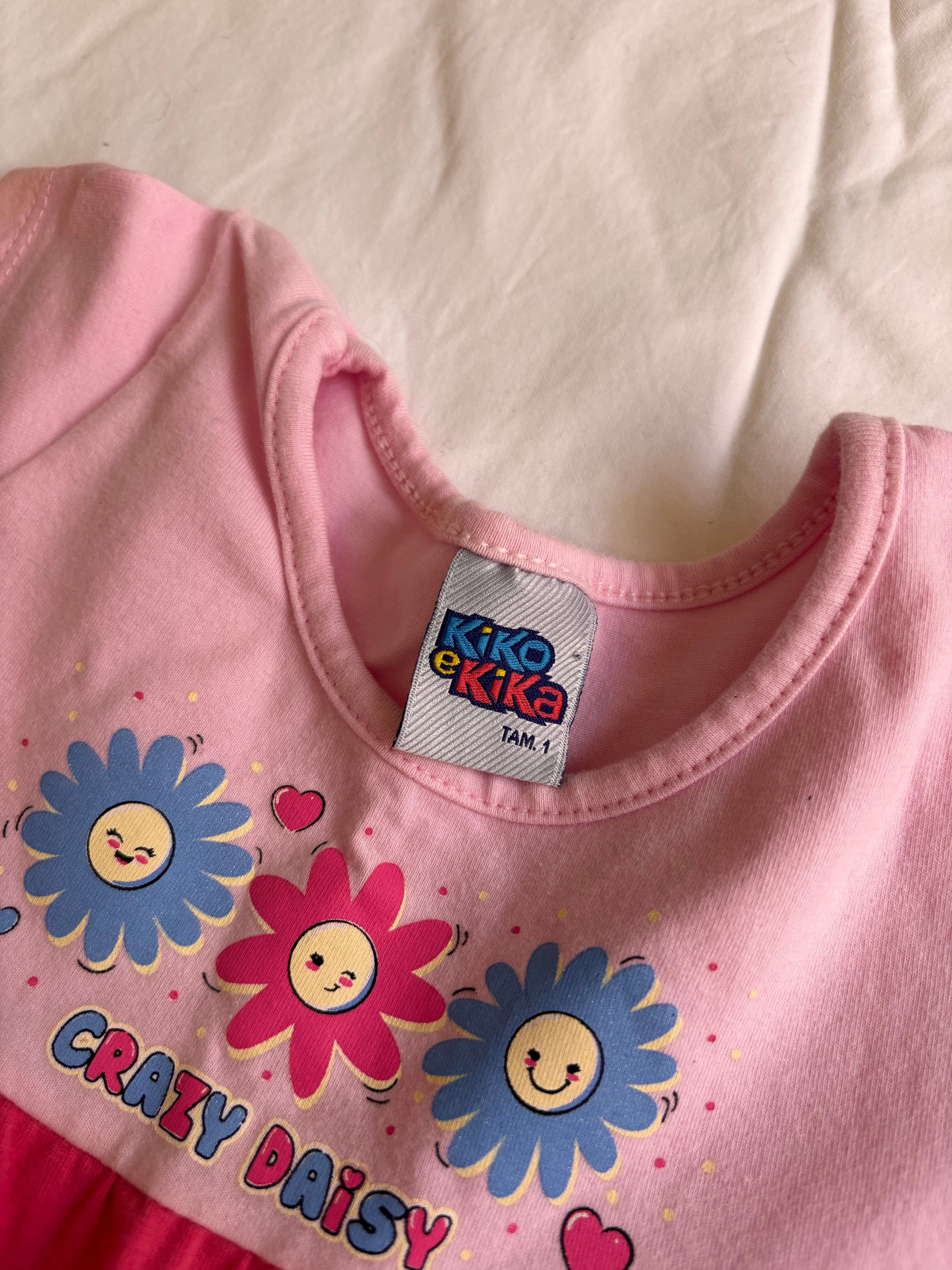 Vestido Floral – Rosa (Infantil)