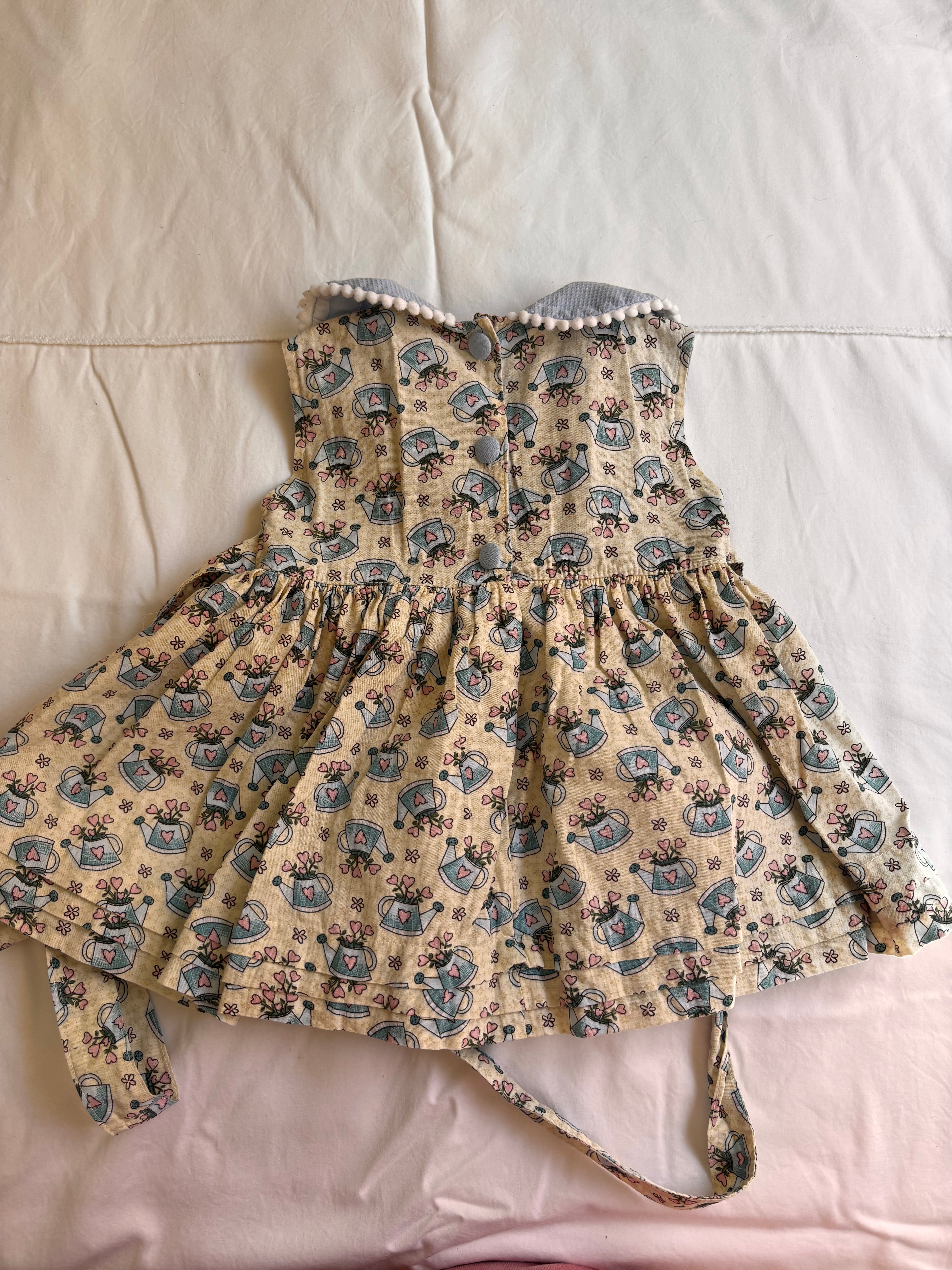 Vestido Floral – Azul e Creme (Infantil)
