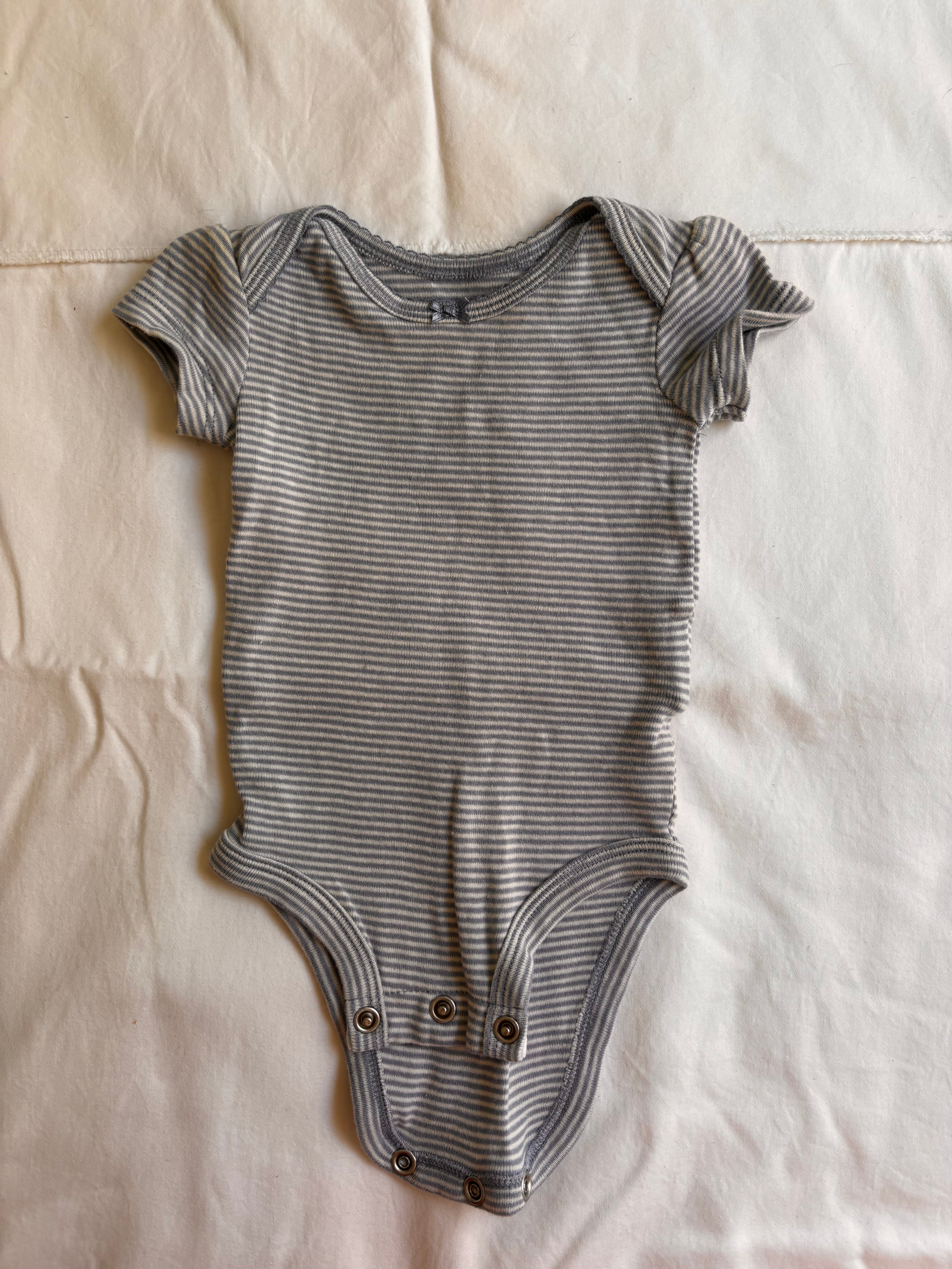 Body Listrado – Azul Claro (Bebê)