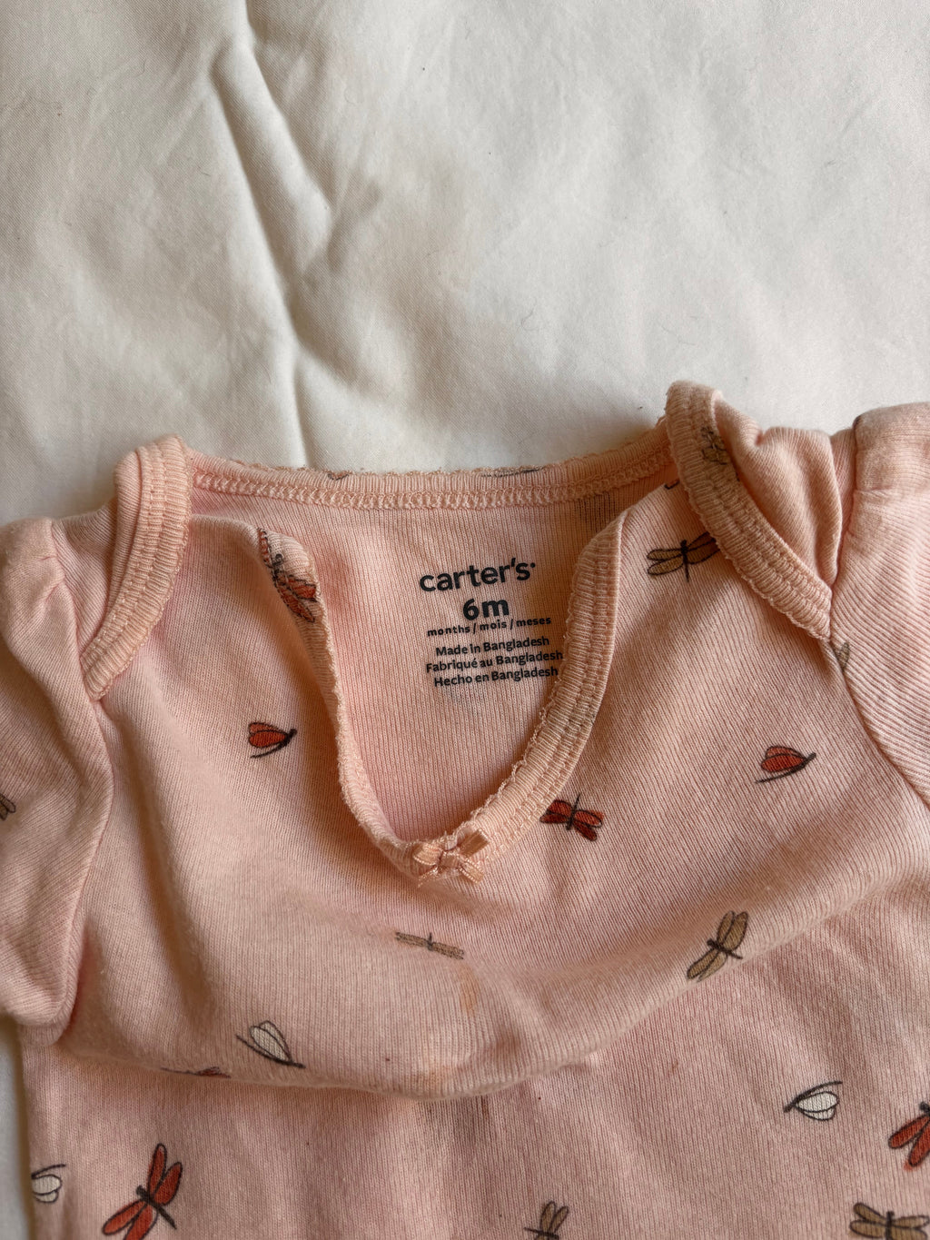 Body Estampa Libélulas – Bege (Bebê)