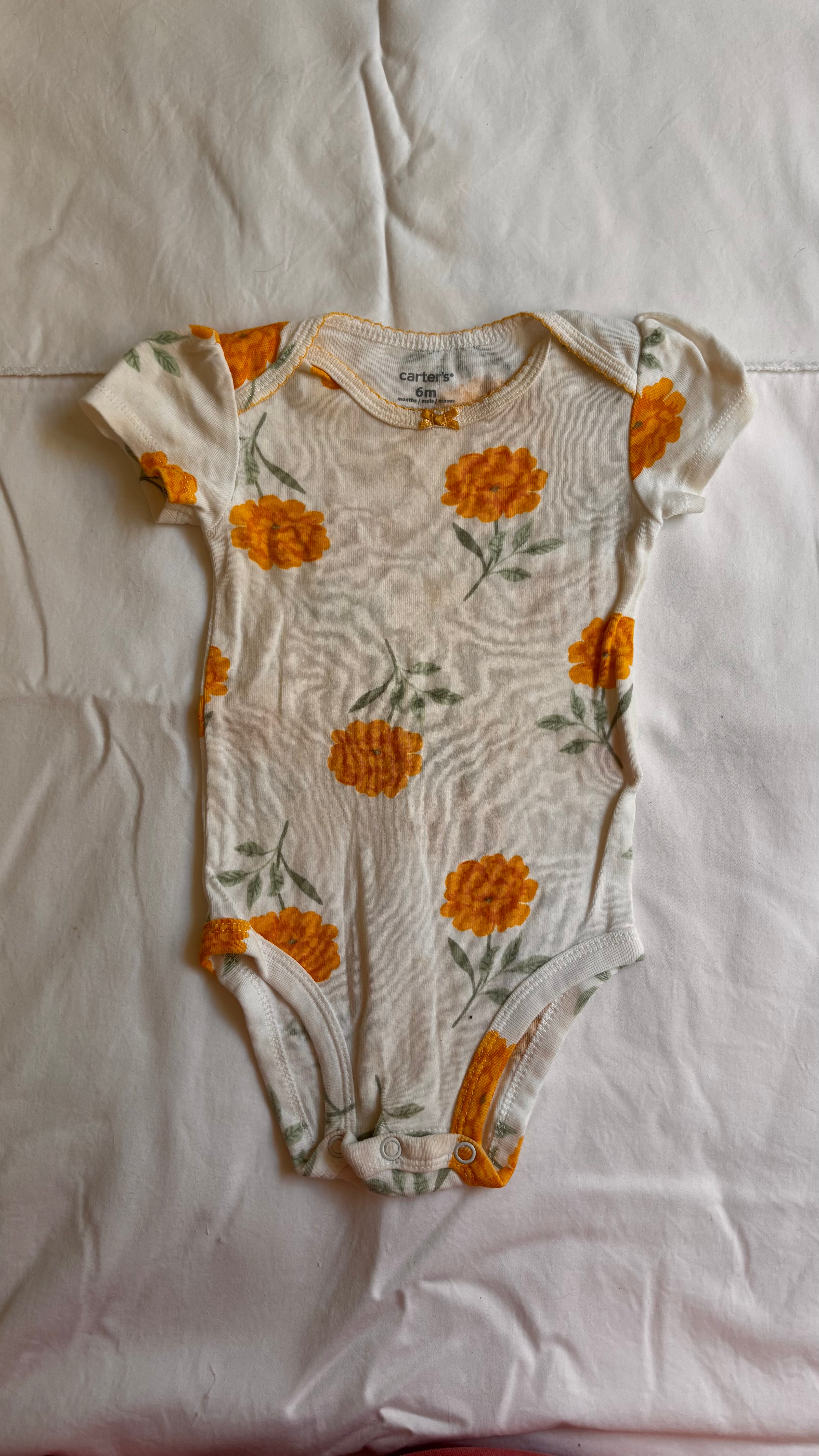 Body Estampa Flores – Branco (Bebê) Carter's