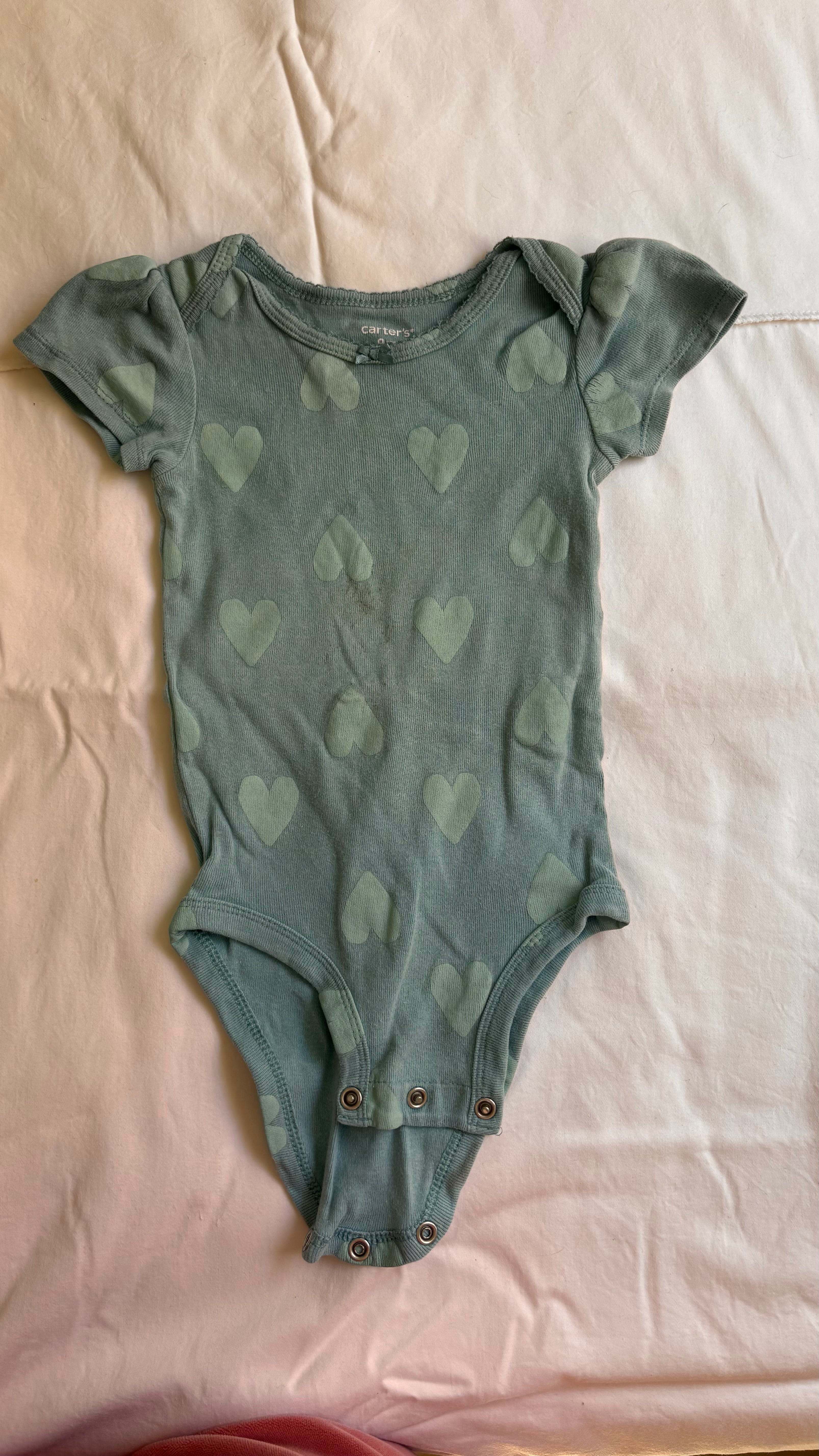 Body Estampa Corações – Azul Piscina (Bebê)
