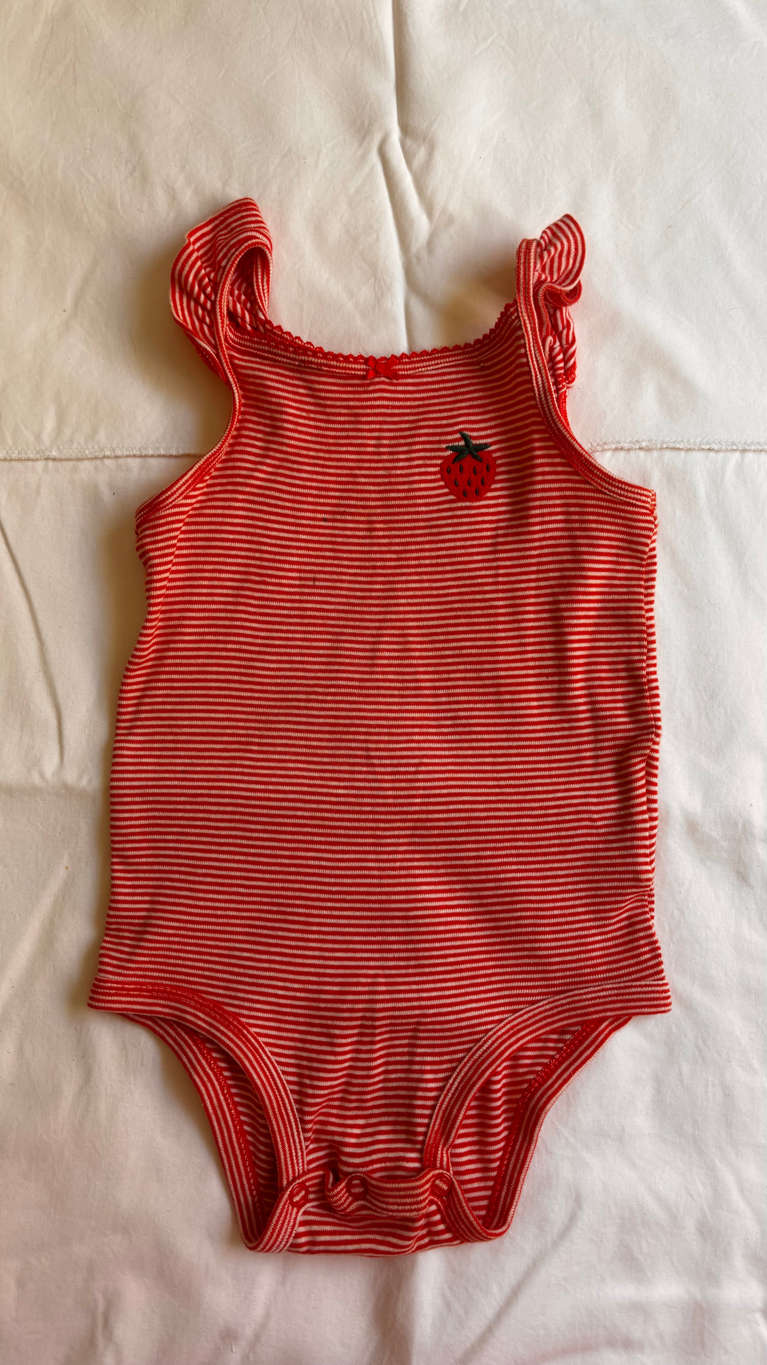 Body Regata com Babado – Vermelho (Bebê)