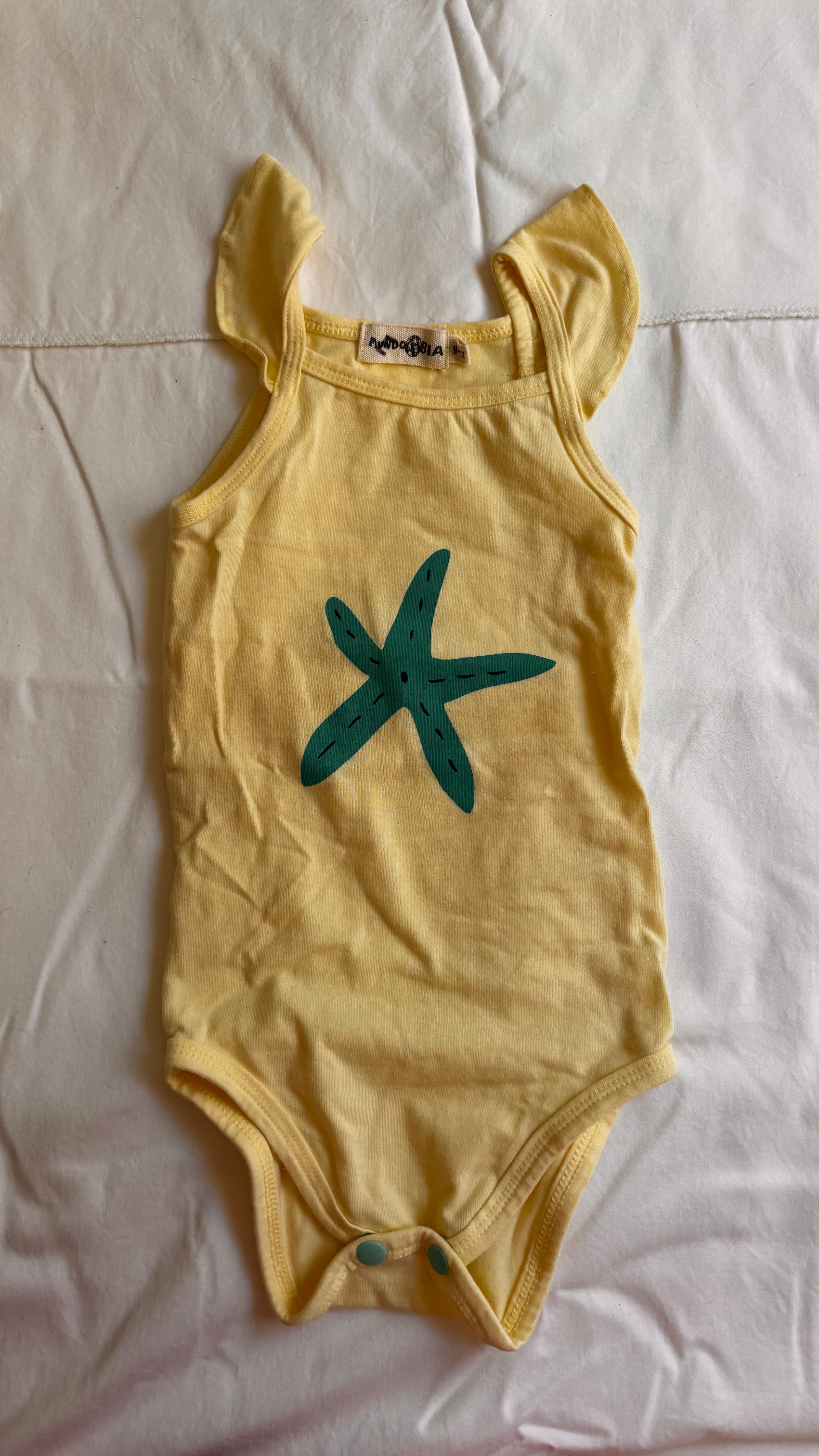 Body Estrela do Mar – Amarelo (Bebê) Mundo Bela
