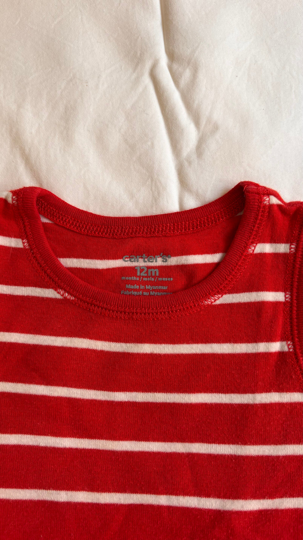 Body Regata Listrado – Vermelho (Bebê)