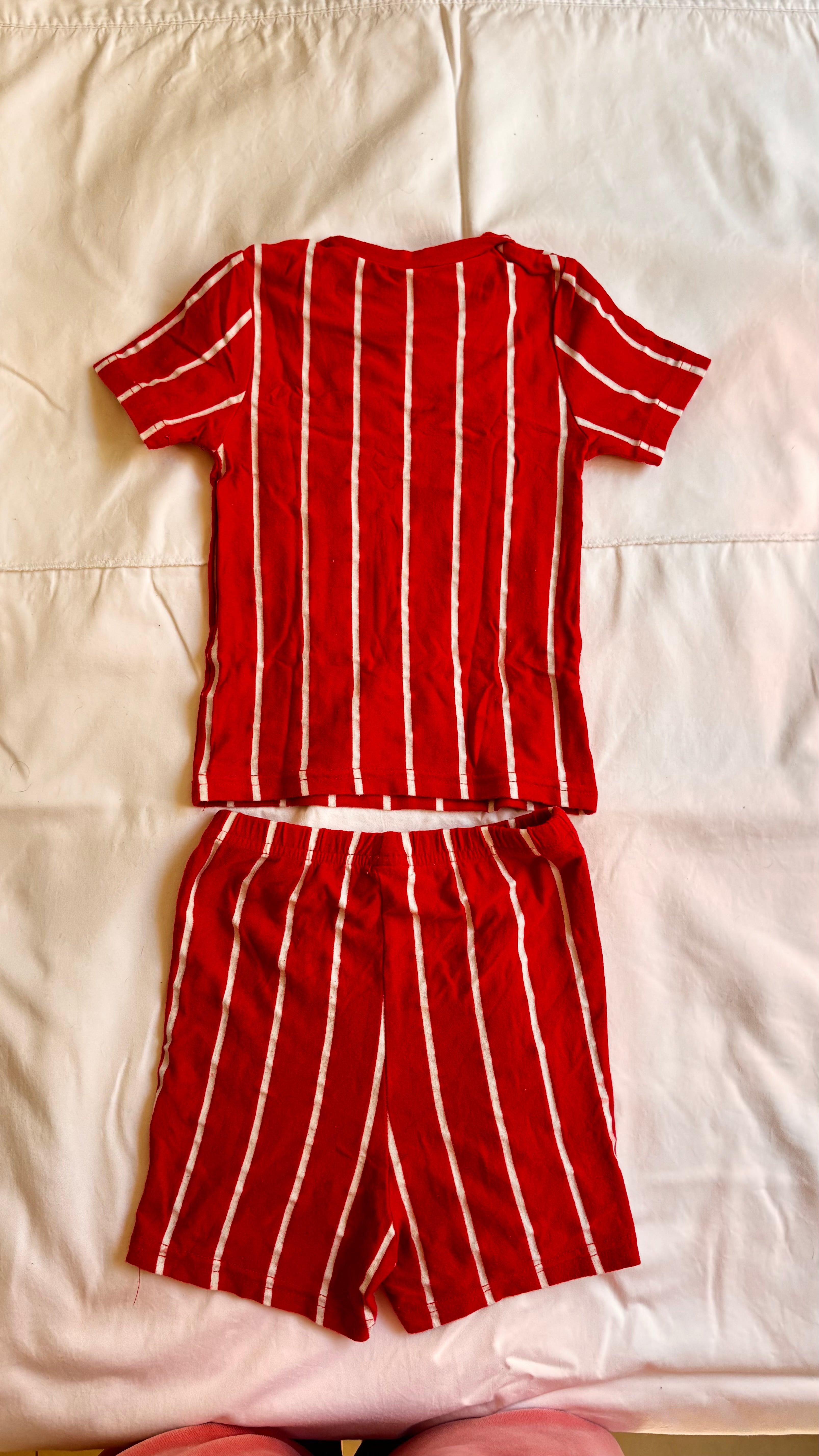 Conjunto Listrado – Vermelho (Infantil) SHEIN