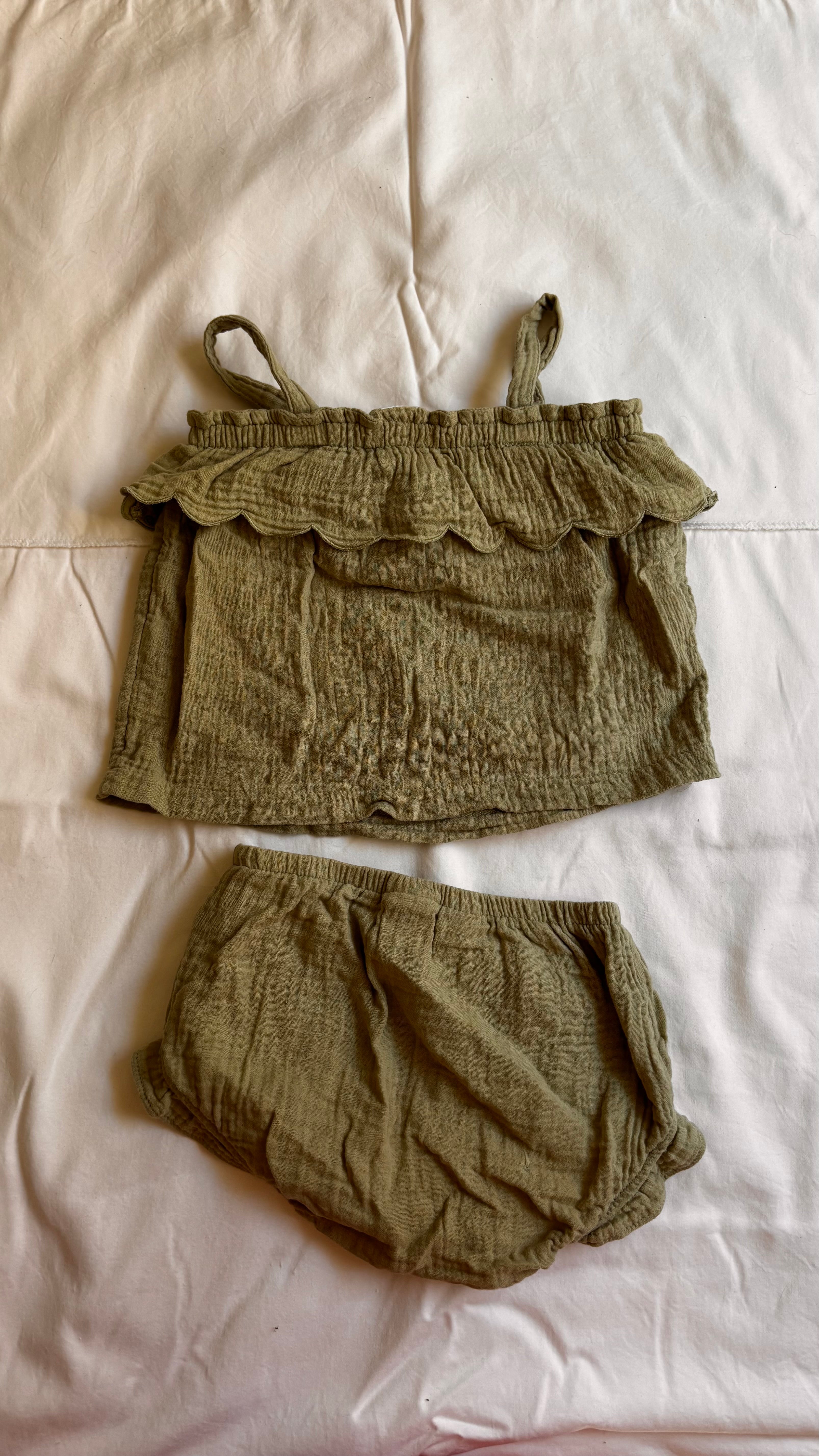 Conjunto Babado – Verde (Infantil)