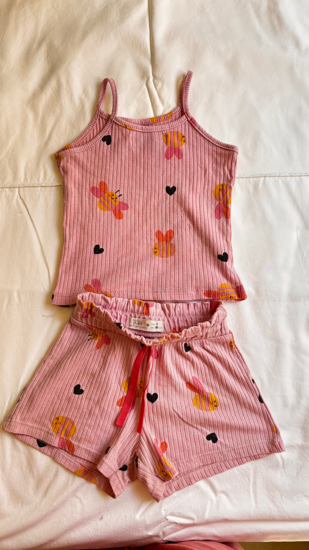 Conjunto Corações – Rosa (Infantil)