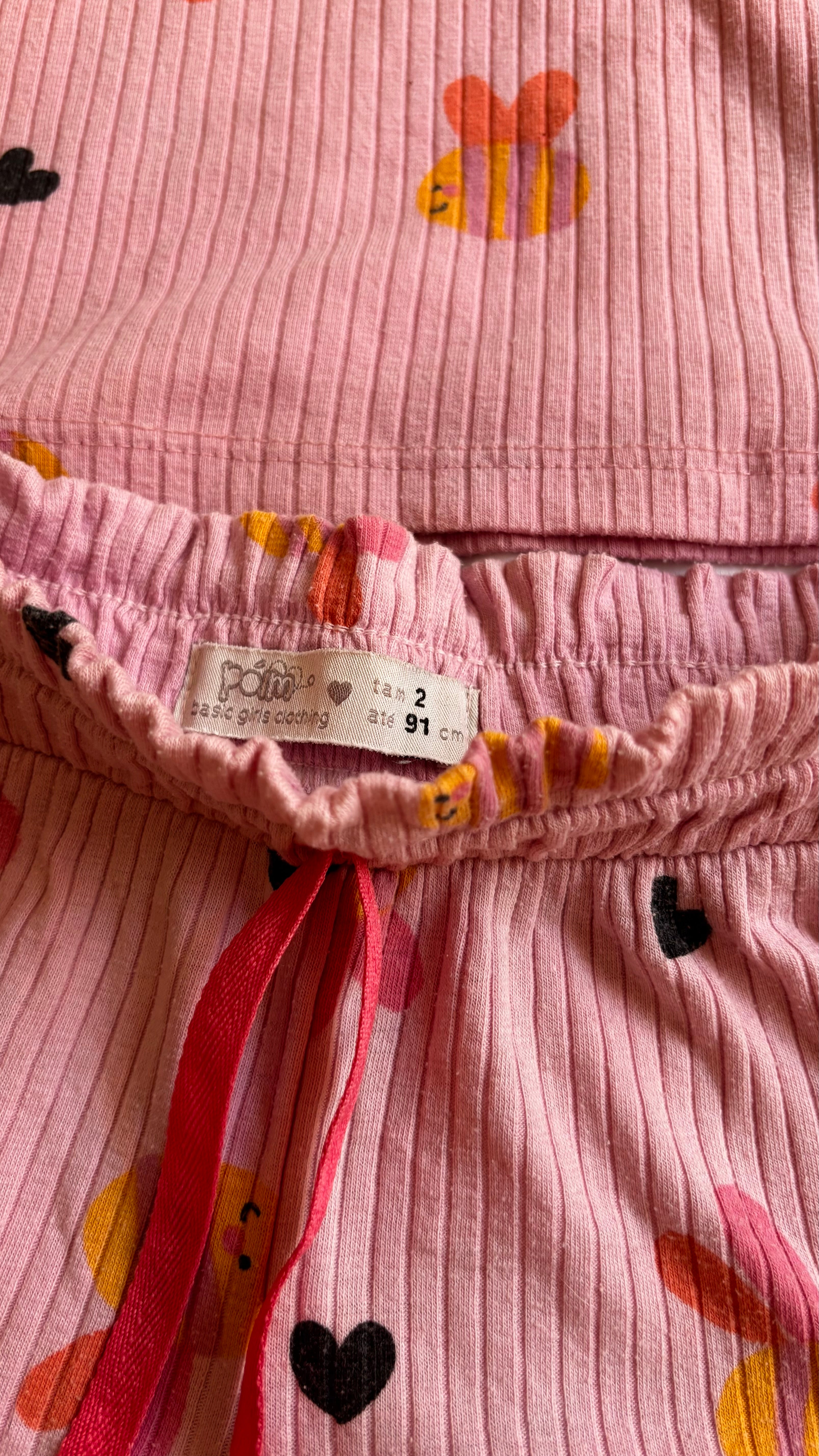 Conjunto Corações – Rosa (Infantil)