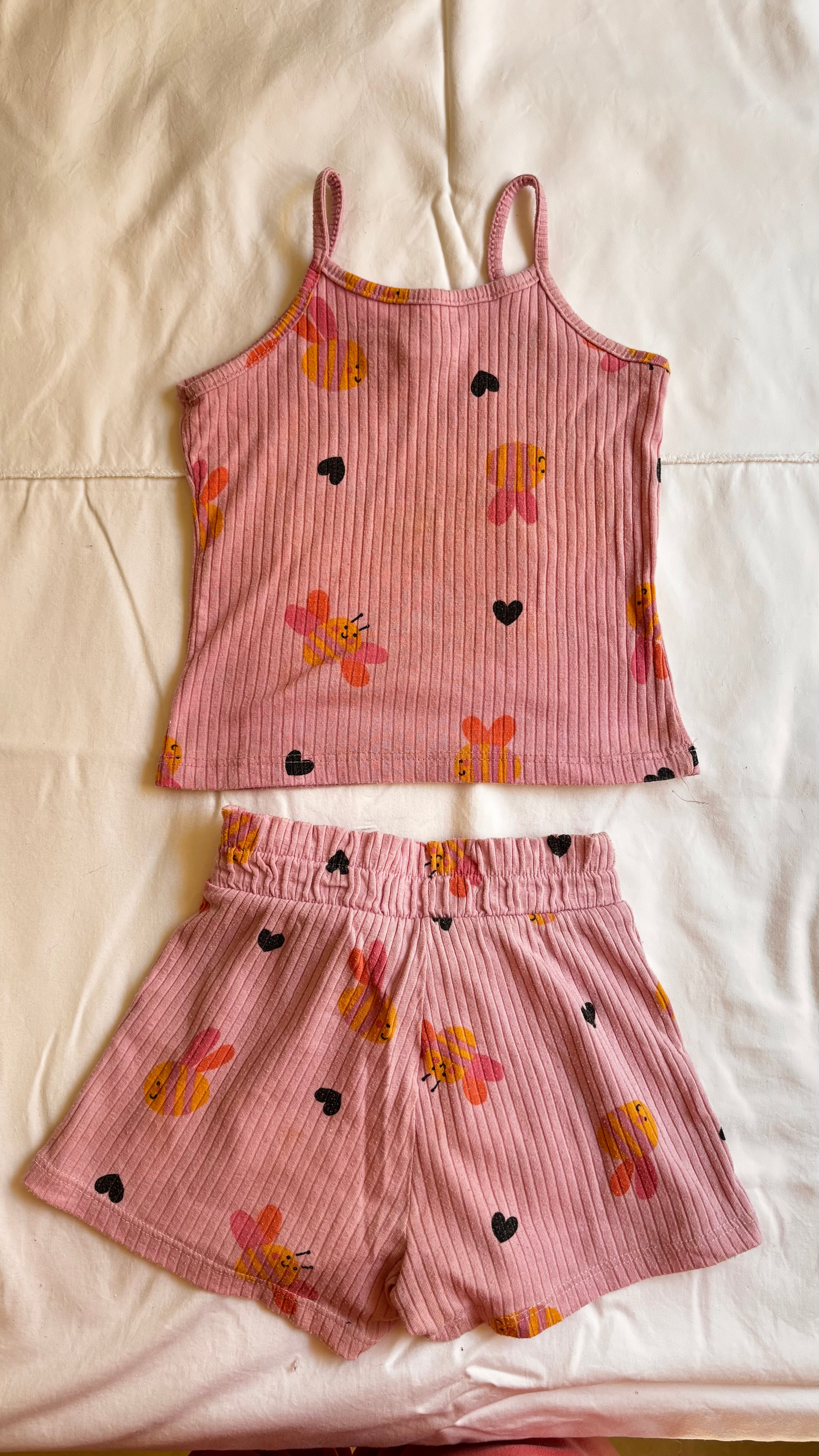 Conjunto Corações – Rosa (Infantil)
