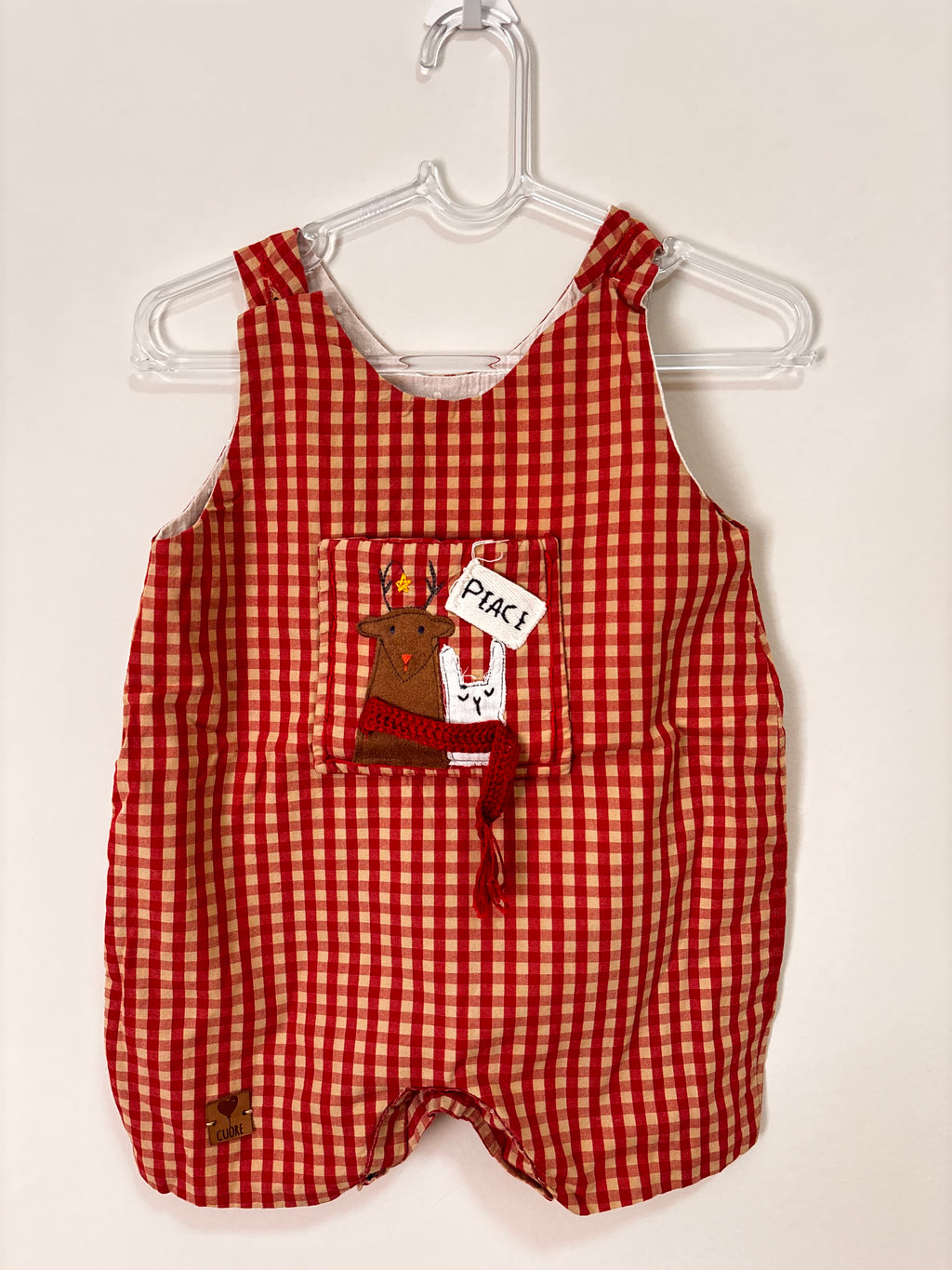 Jardineira Xadrez Vichy – Vermelho (Bebê)