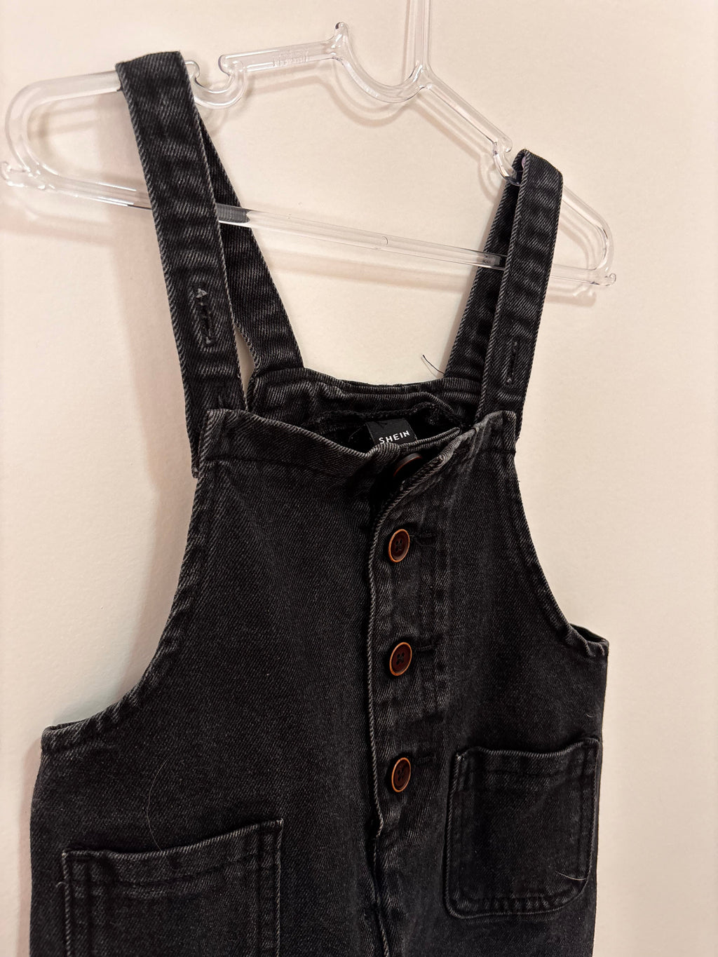 Jardineira Jeans – Preto (Bebê)