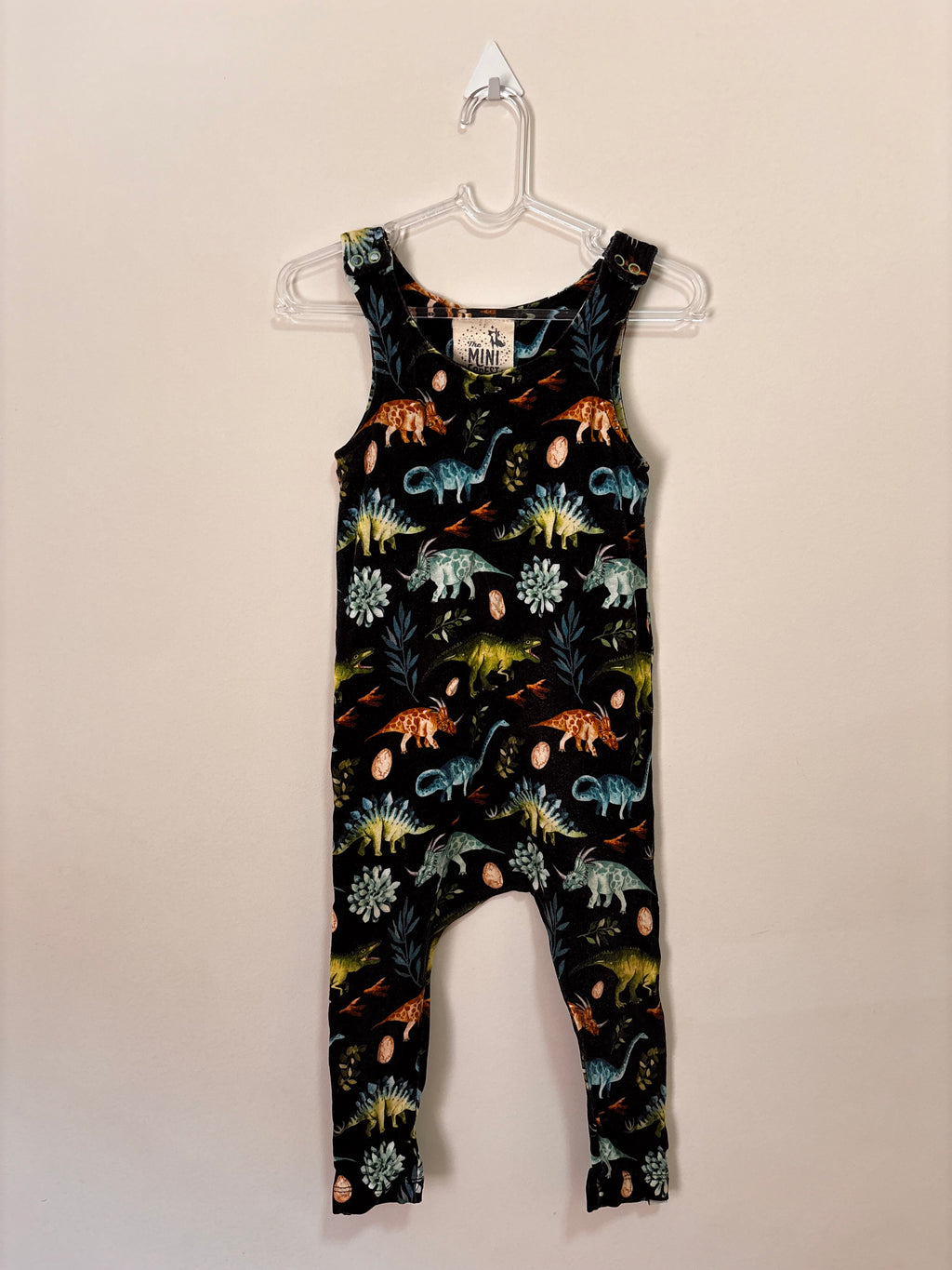 Macacão Estampa Dinossauros – Preto (Bebê)