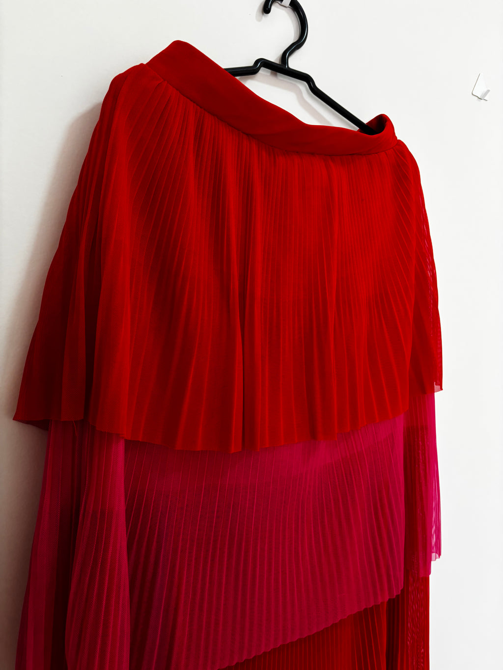 Saia Plissada – Vermelho e Rosa (Feminino)