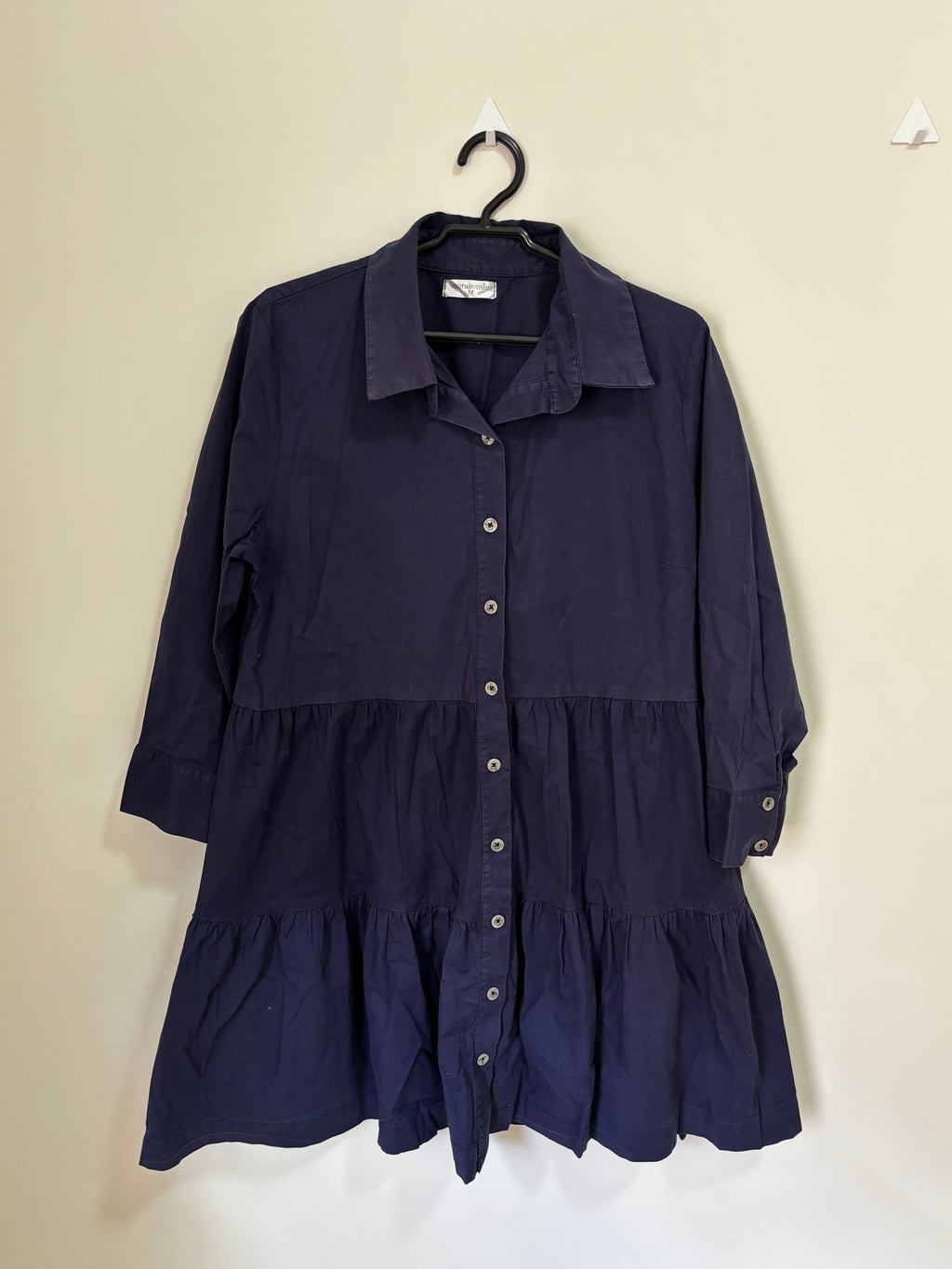 Vestido Chemise Babados – Marinho (Feminino)