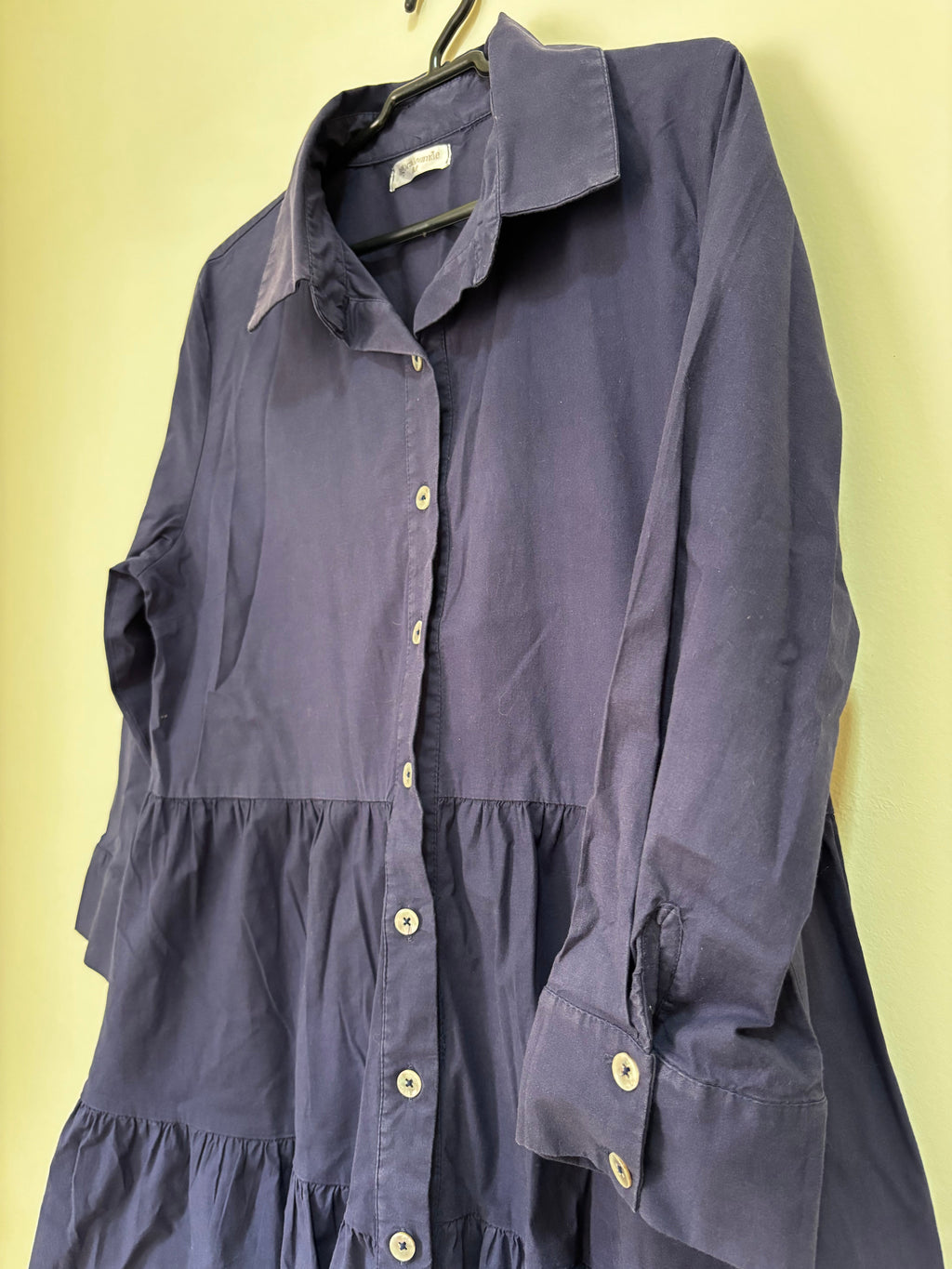 Vestido Chemise Babados – Marinho (Feminino)