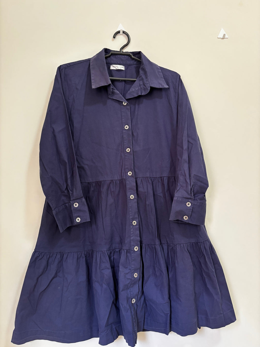 Vestido Chemise Babados – Marinho (Feminino)