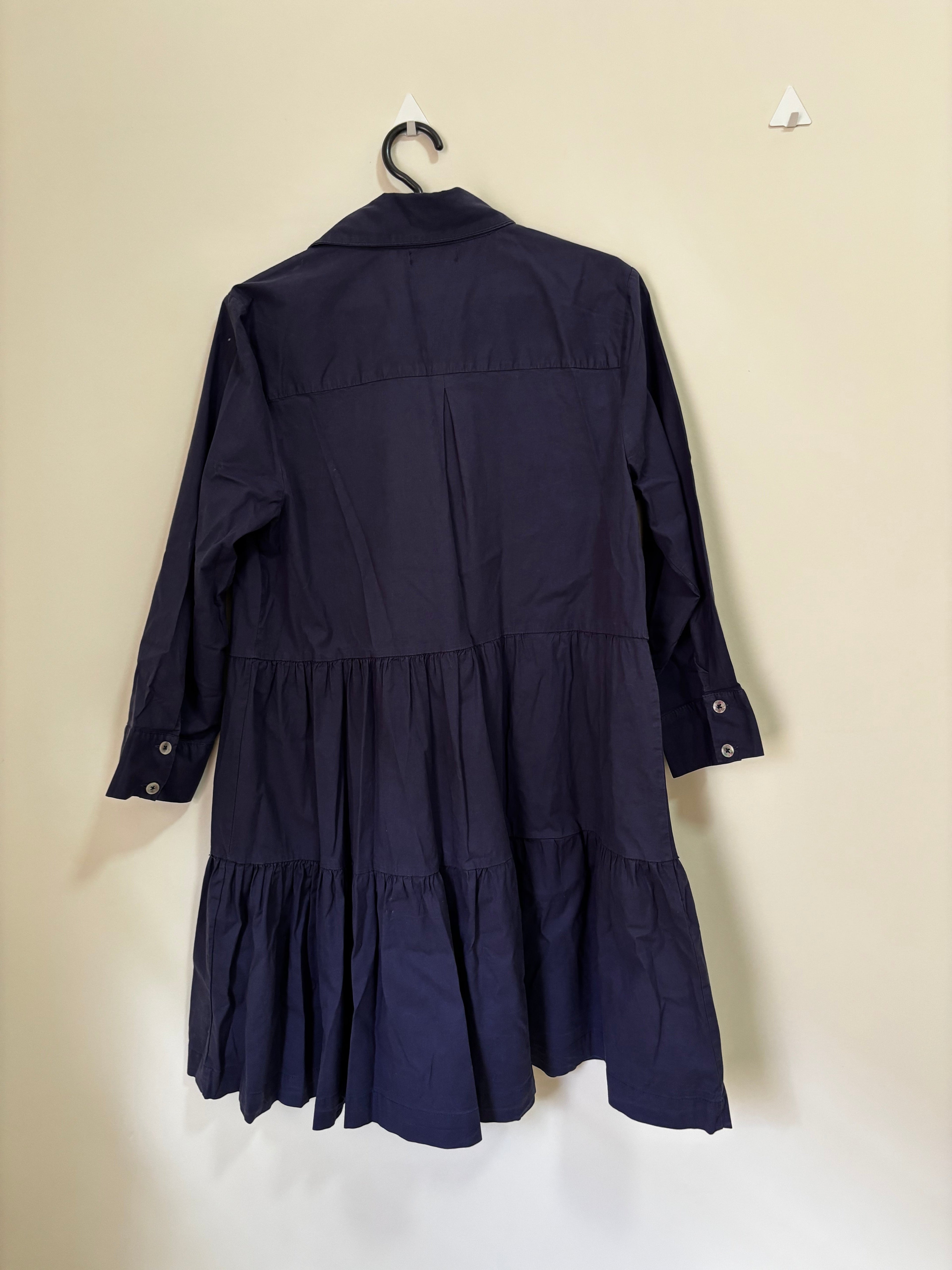 Vestido Chemise Babados – Marinho (Feminino)