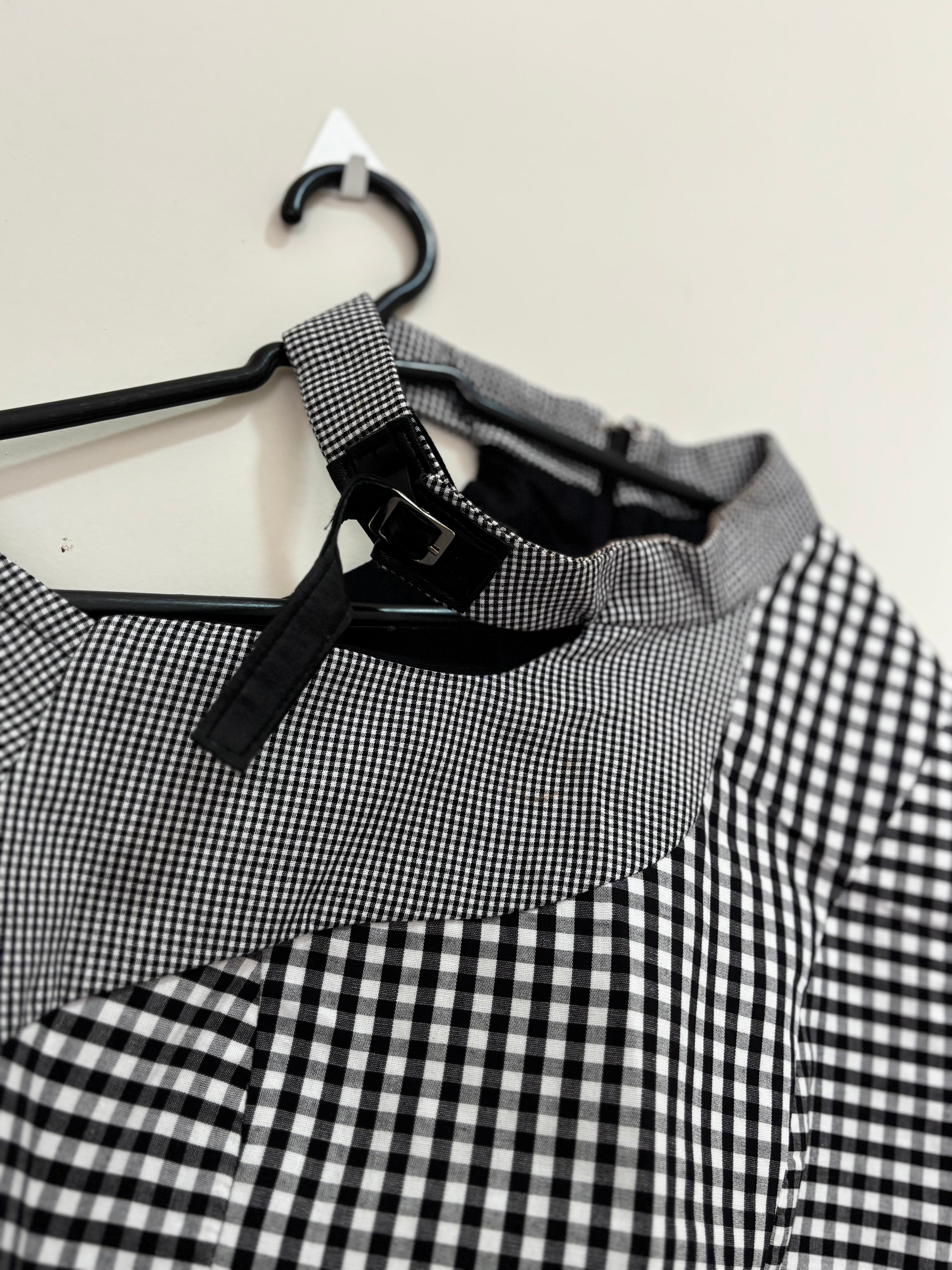 Cropped Xadrez Vichy – Preto e Branco (Feminino)