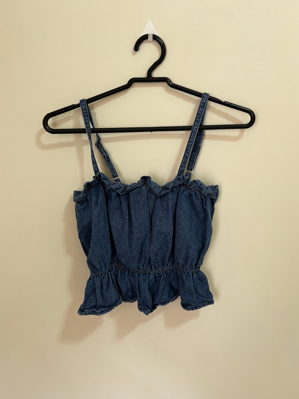 Top Cropped Jeans Franzido (Feminino)