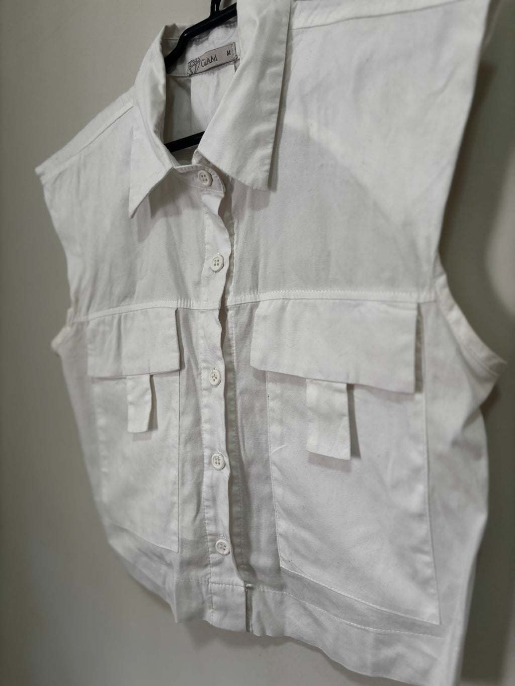 Colete Camisa Utilitário GLAM – Branco (Feminino)