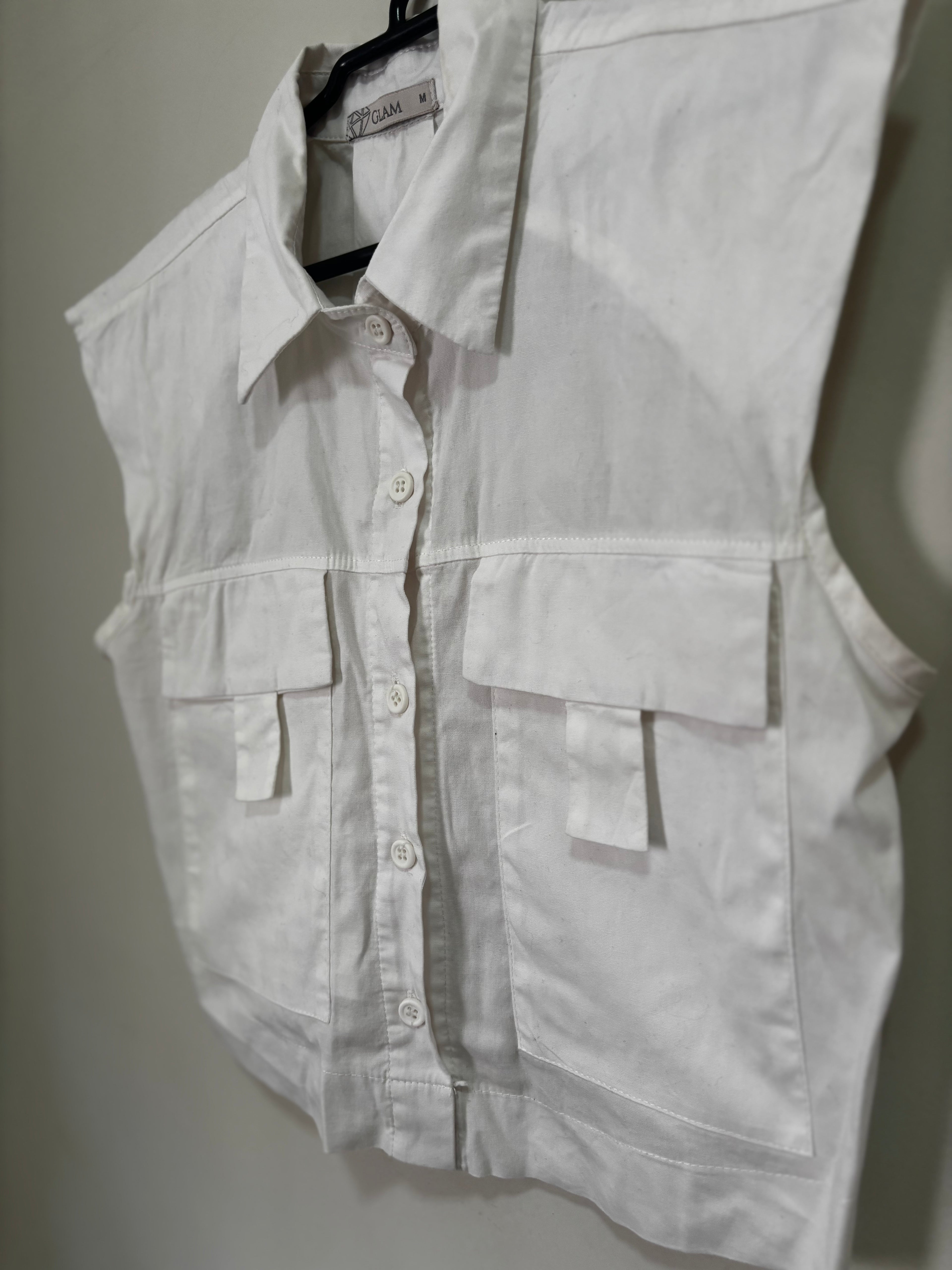 Colete Camisa Utilitário GLAM – Branco (Feminino)