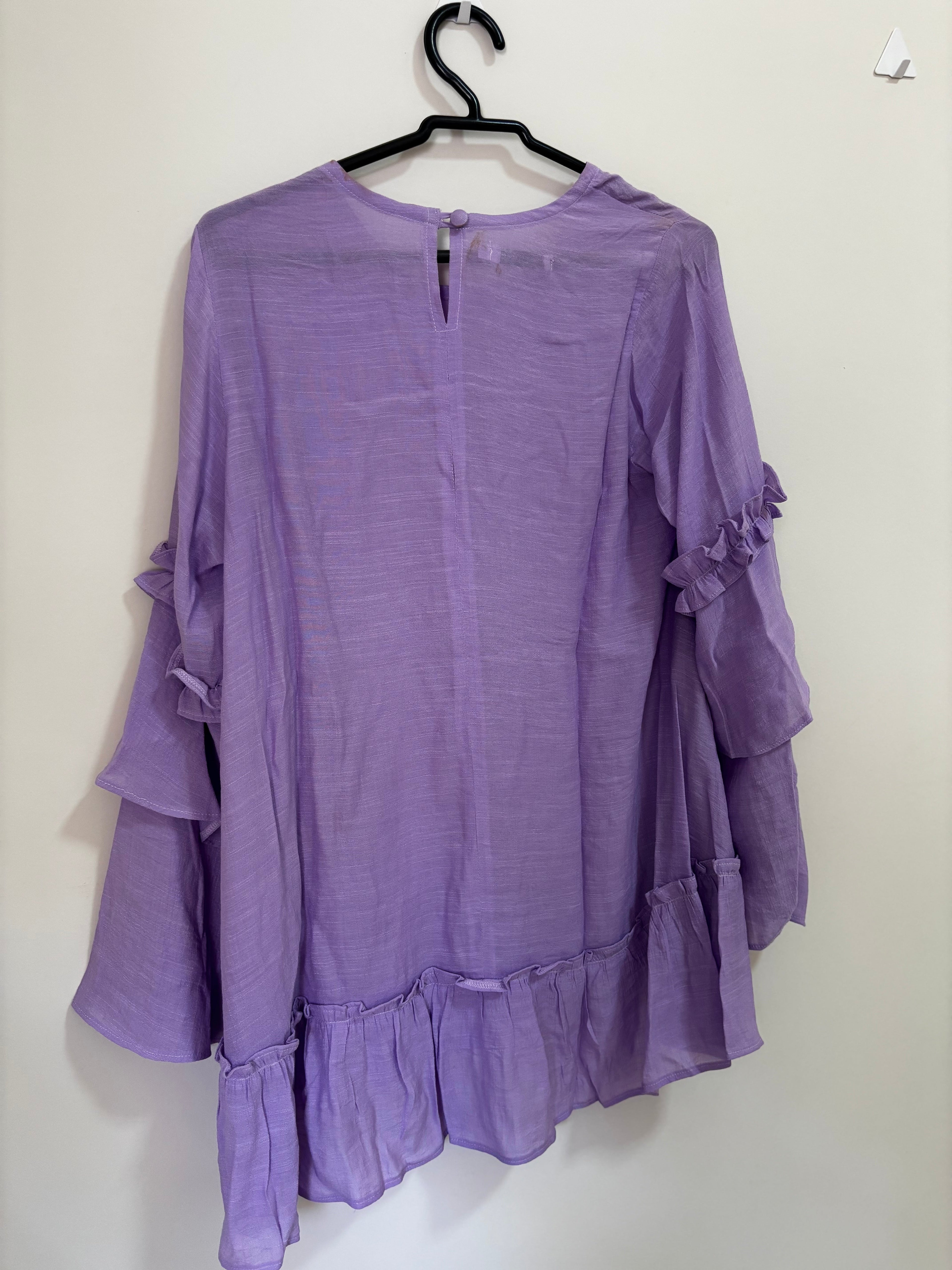Camisa – detalhe do babado da manga