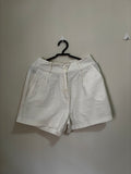 Shorts de Linho Cintura Alta – Off-White (Feminino)