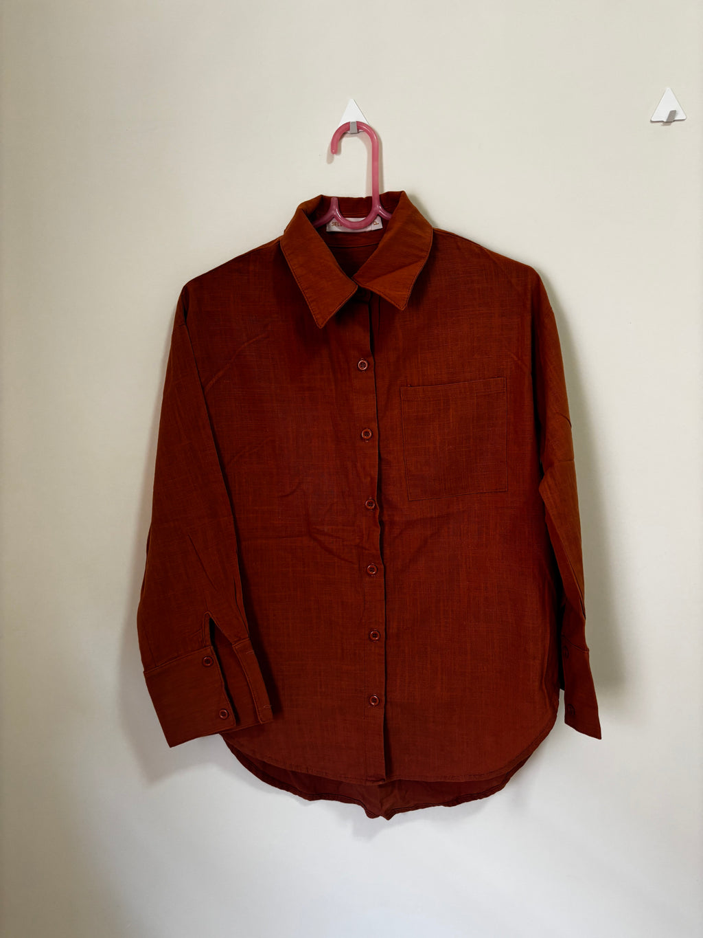 Conjunto Camisa + Shorts Selina Modas – Terracota (Feminino)