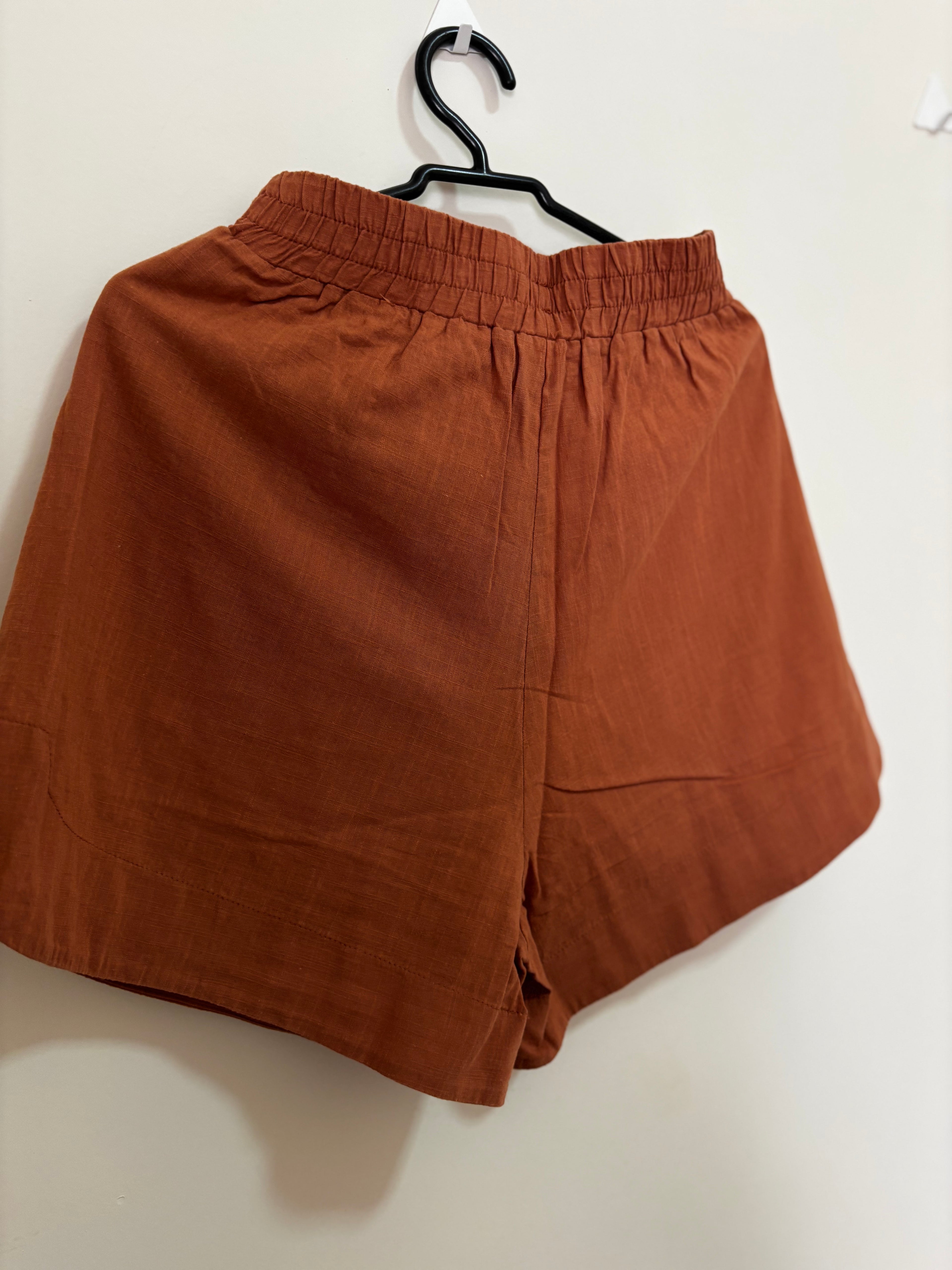 Conjunto Camisa + Shorts Selina Modas – Terracota (Feminino)